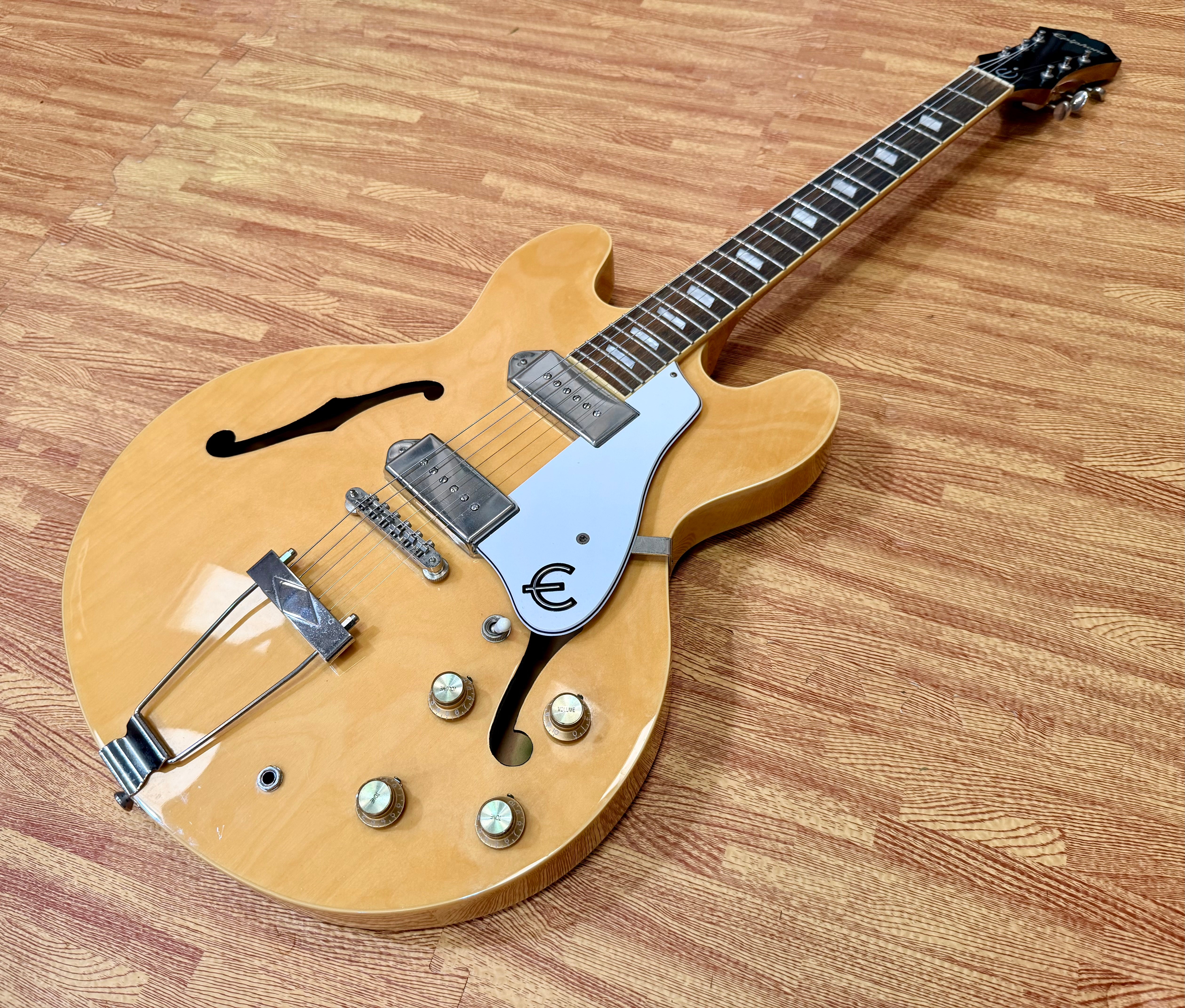 ⚡️2016⚡️ Epiphone Casino Natural Hollowbody P90 Electric Guitar~ Dogear Pickups!