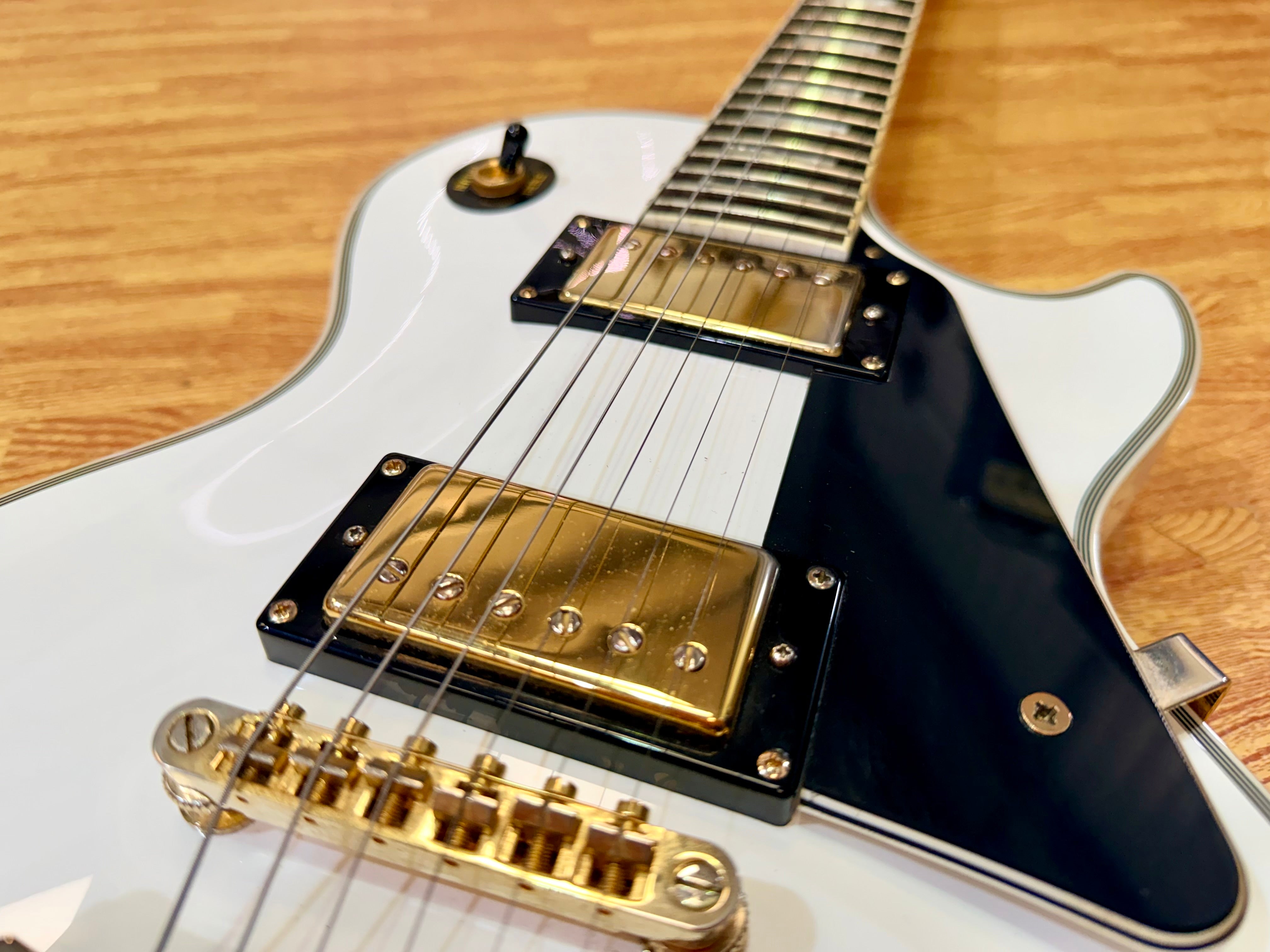 ⚡️7lb⚡️Epiphone Limited Edition Les Paul Custom Lite~ Alpine White & Gold~ 2019!