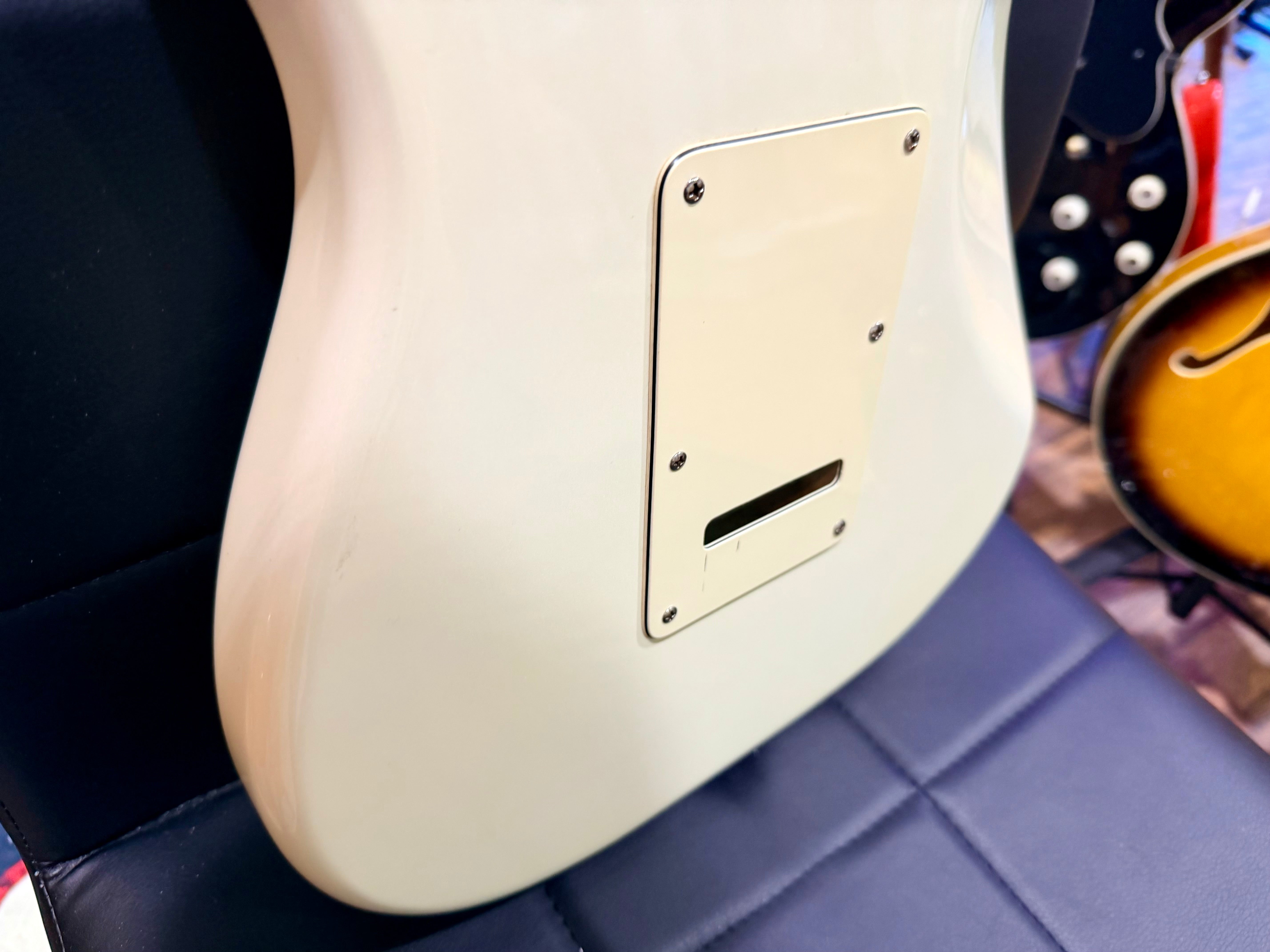 π2013π Fender Squier Deluxe Stratocaster~ Olympic White Pearl~ Indonesia Made!