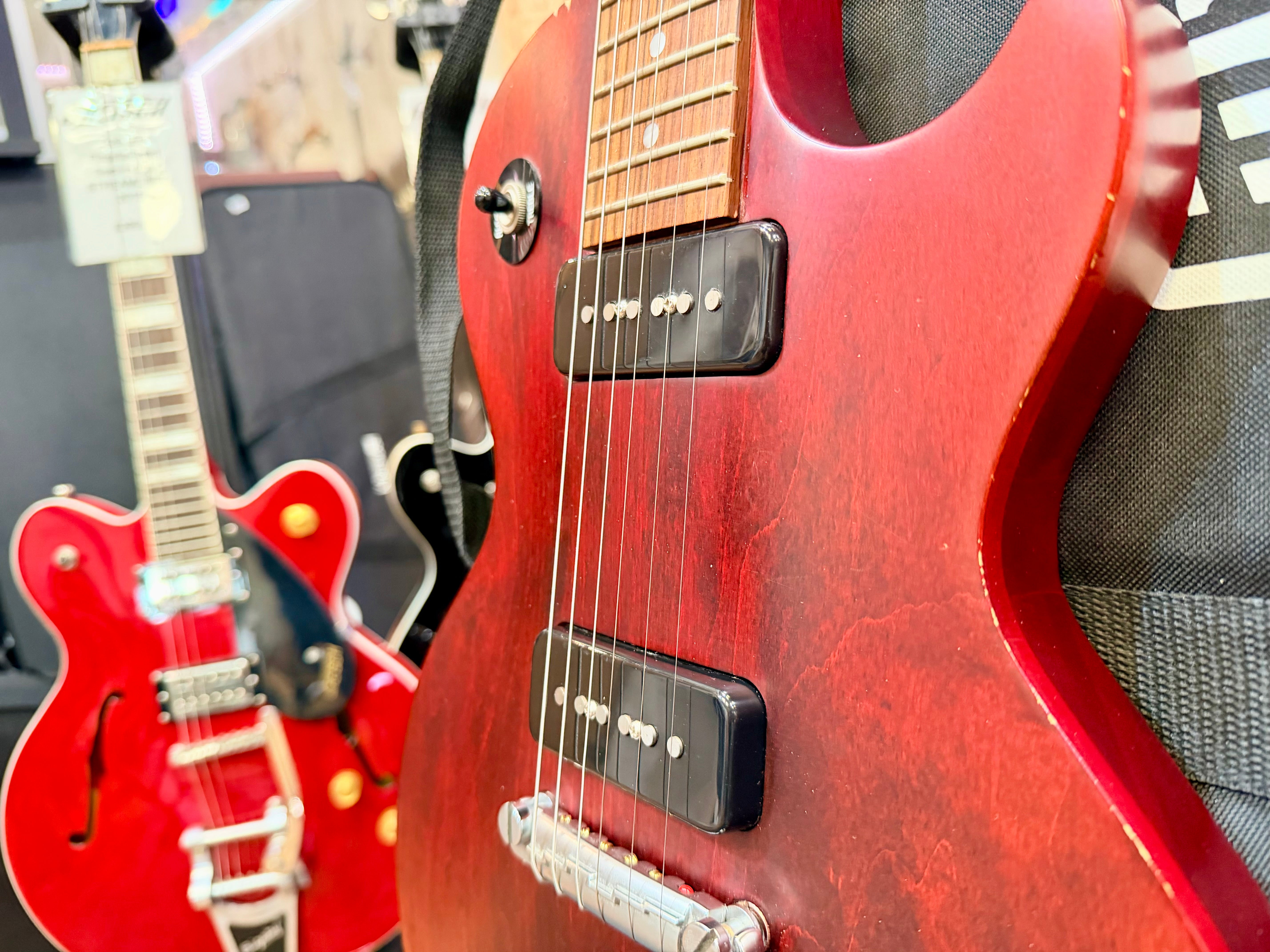 🔥2014🔥 Gibson Les Paul Melody Maker 120th Anniversary~ Worn Cherry~ P90s + Bag