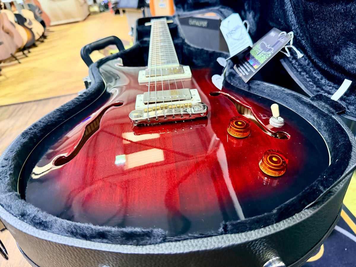 π₯2022π₯ PRS SE Standard Hollowbody Fire Red Burst + Hard Case~ Cherished!