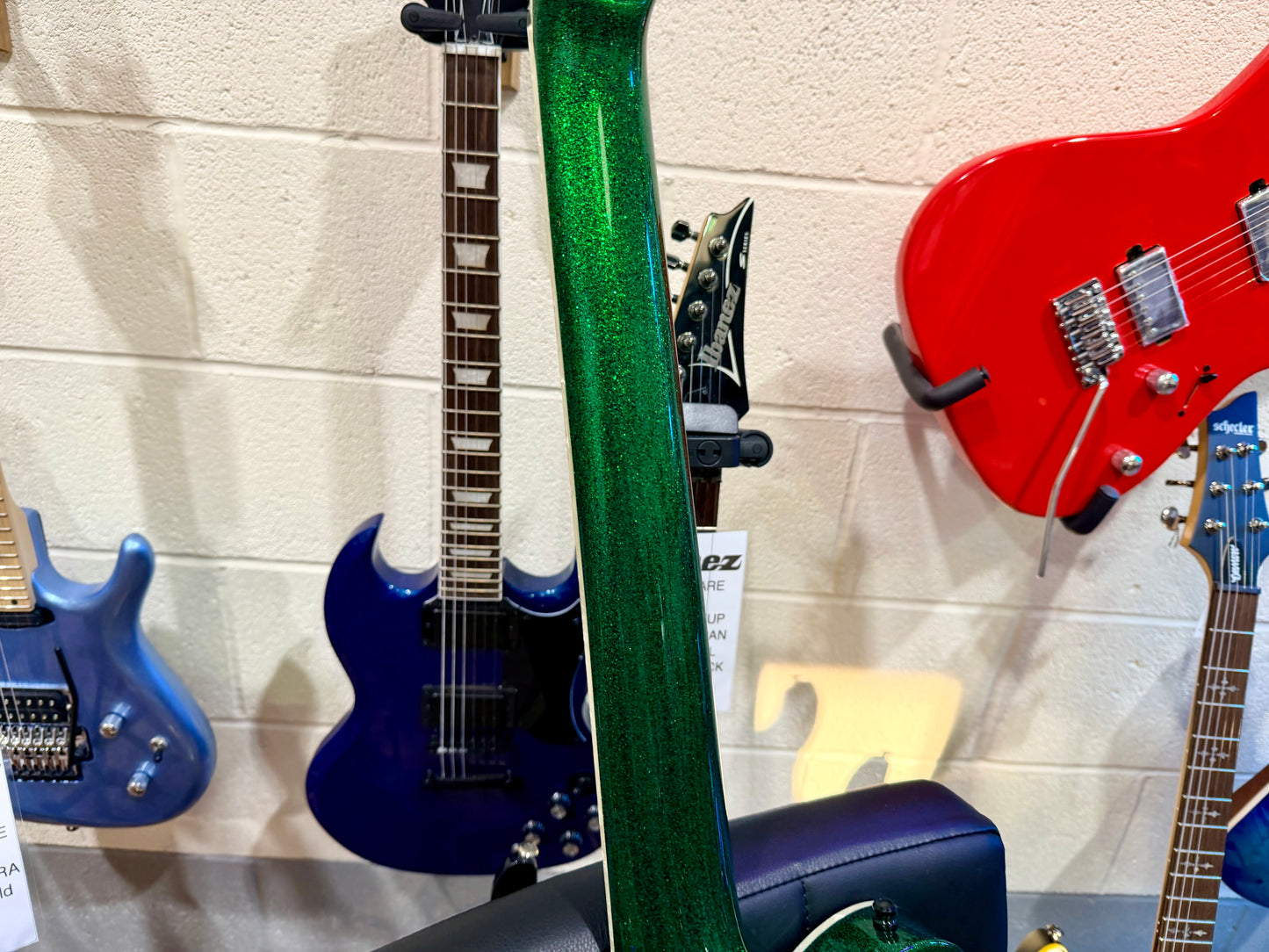 š„MINTš„ ESP LTD SCT-607 Baritone 7 String~ Stephen Carpenter Green Sparkle + Case