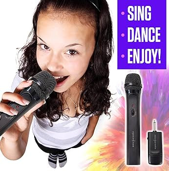 NEW Easy Karaoke Uni-Directional Dynamic Wireless Microphone Black EKS717B