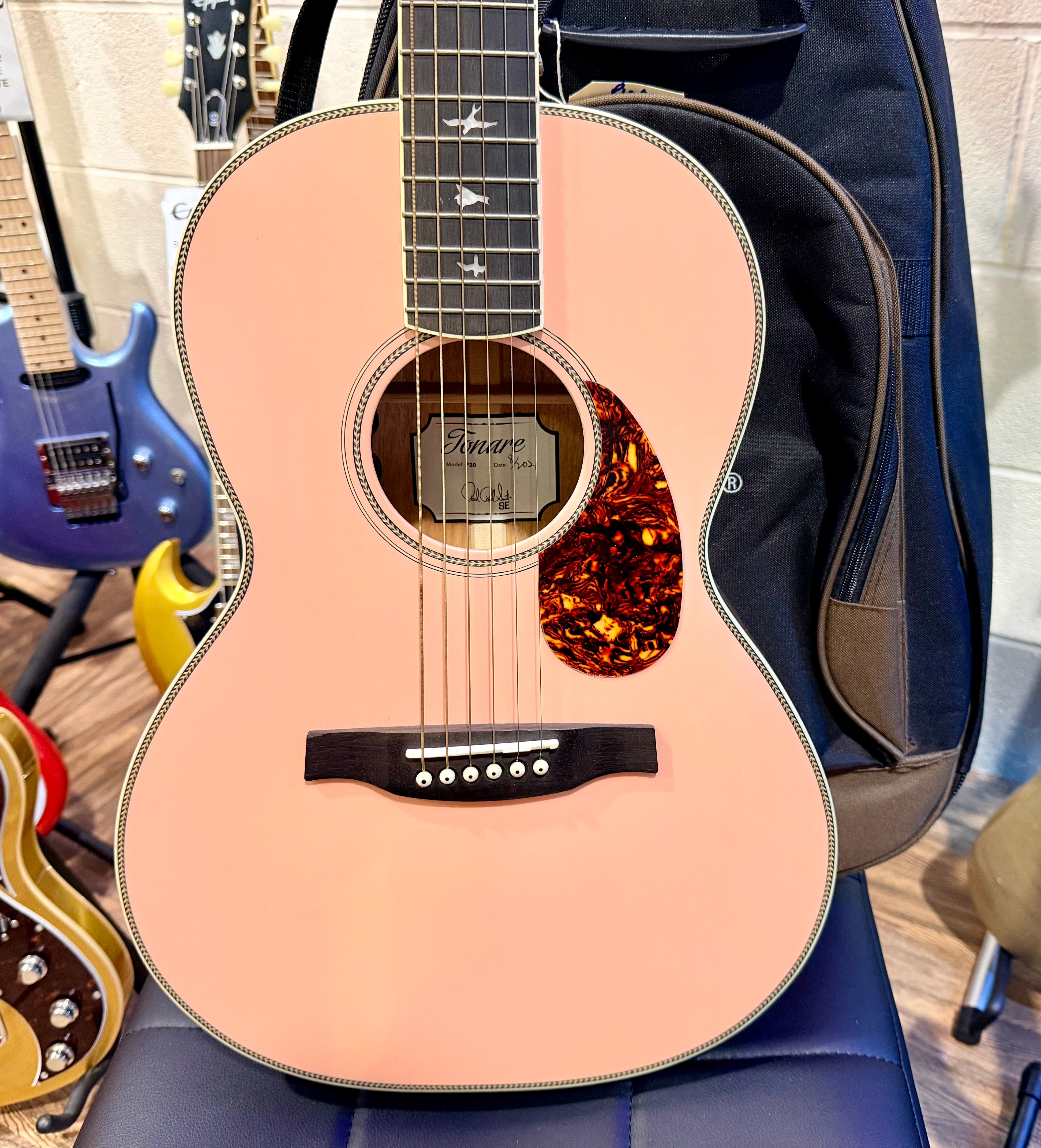 🌟LTD EDITION🌟 PRS SE Tonare Parlour P20E Electro-Acoustic Guitar~Lotus Pink + Gig Bag