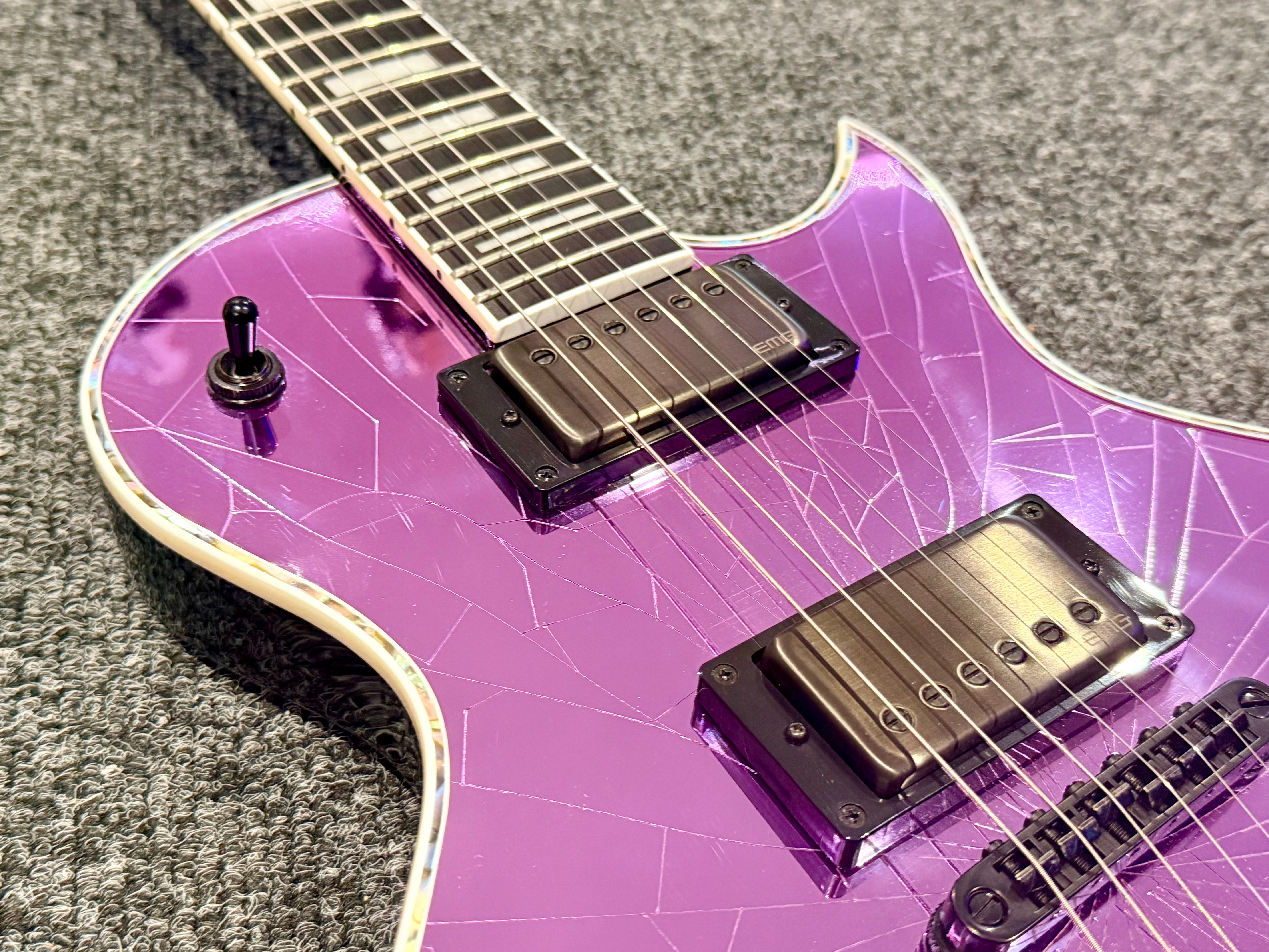 π₯2021π₯ Jackson Pro Series Marty Friedman MF-1 Purple Cracked Mirror Signature!