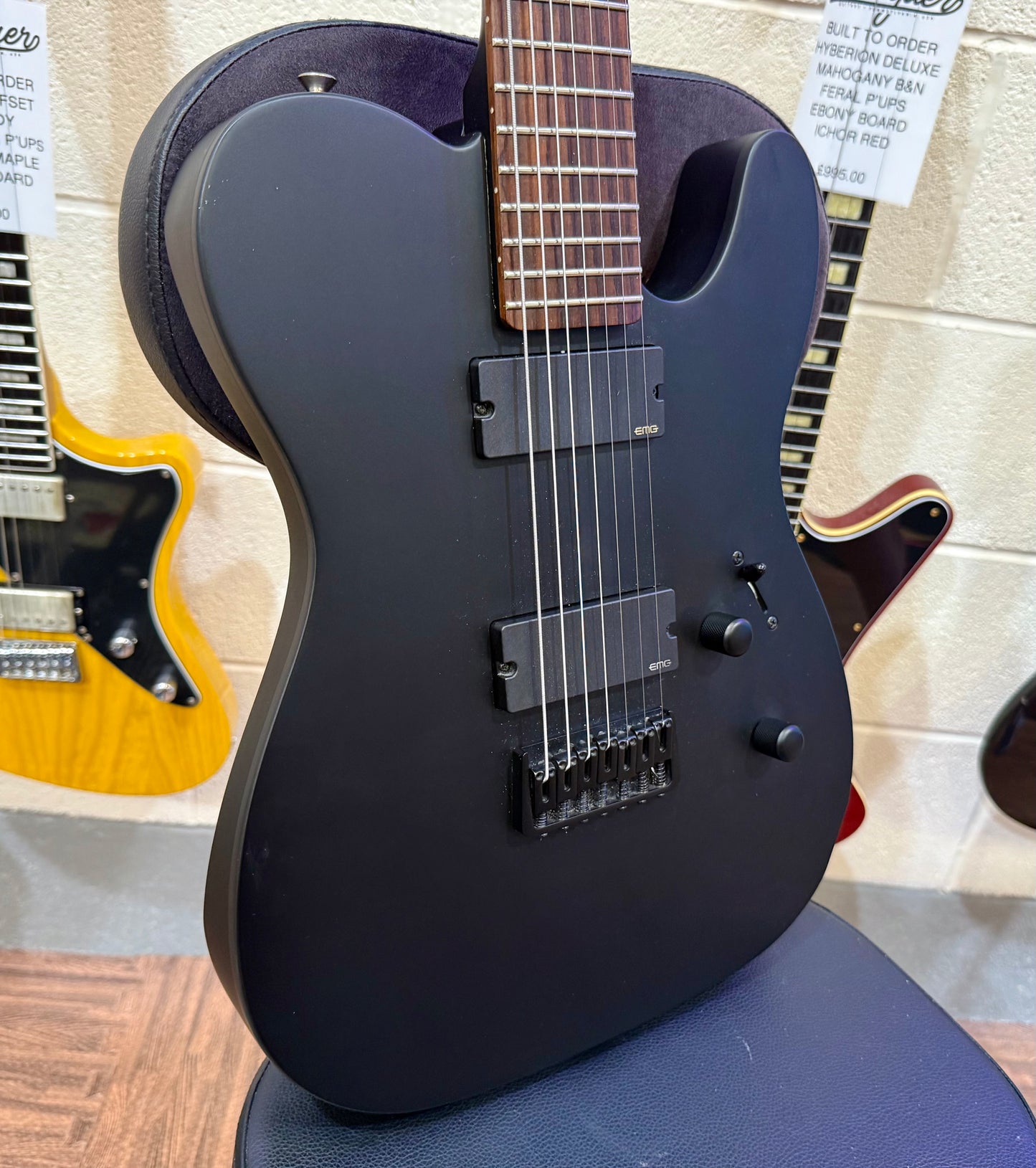 🔥MINT🔥 ESP LTD TE-407 7 String Electric Guitar~ Satin Black + Gator Hard Case!