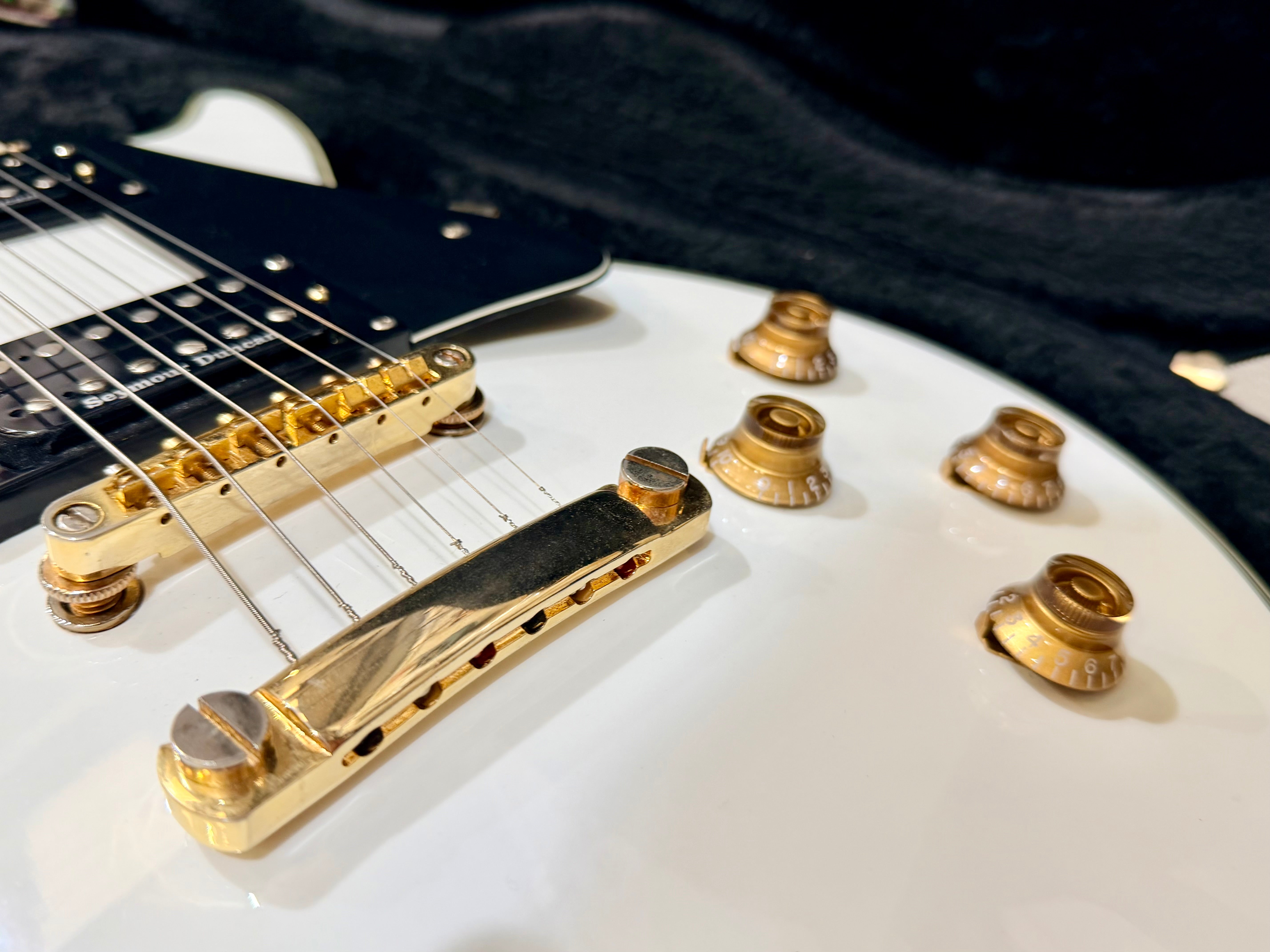 🌟2001 KOREA🌟 Epiphone Les Paul Custom~ Alpine White~ Seymour Duncan + Case!