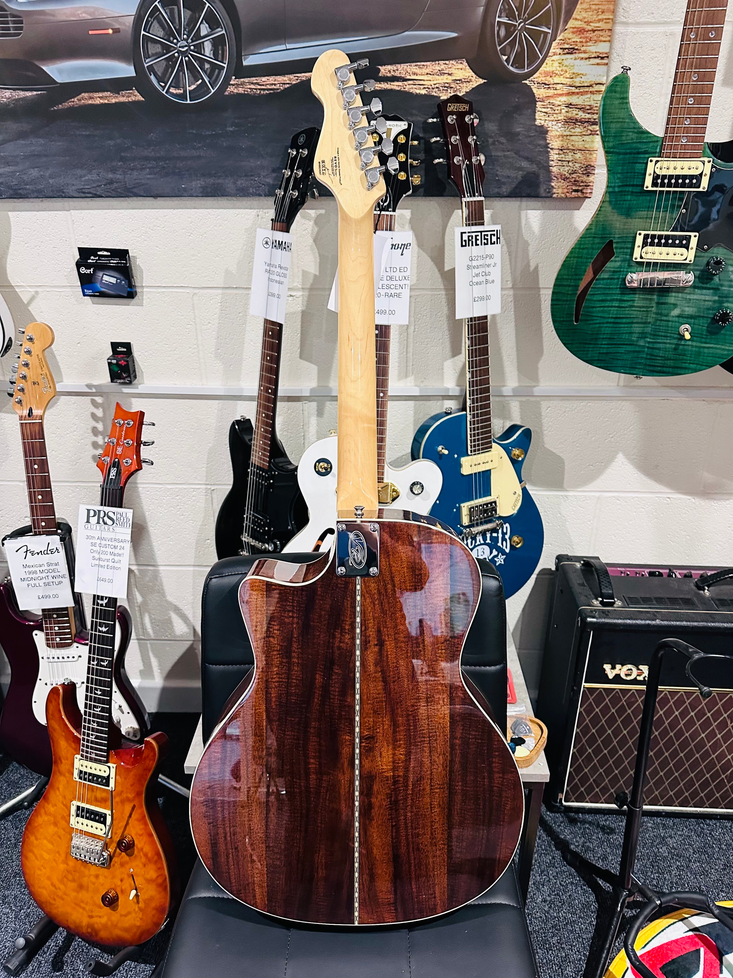 🌟BRAND NEW MODEL🌟 Vintage REVO ELEKTRA ~ Natural Silk Electro-Acoustic Guitar!