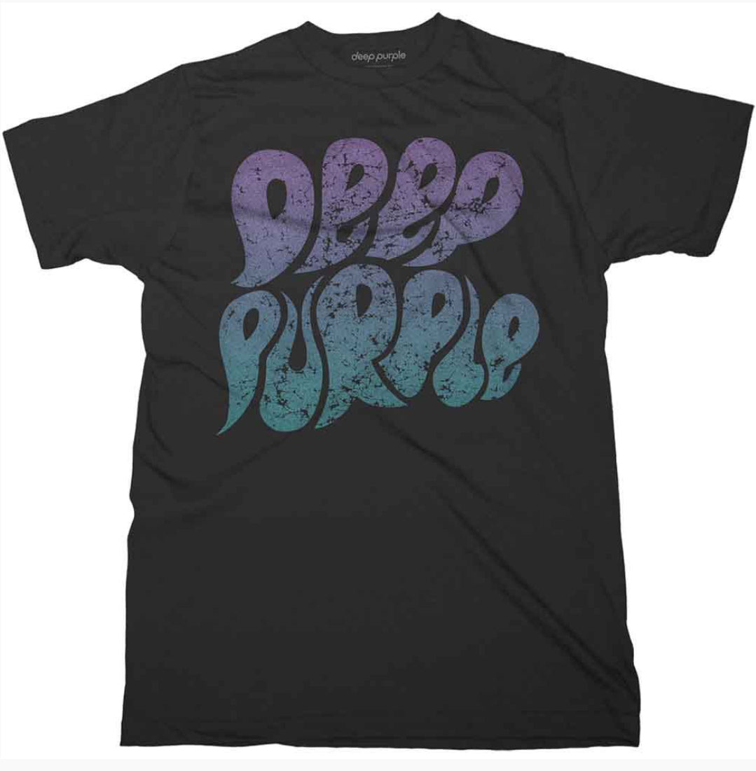 Official Licensed Deep Purple Unisex T-Shirt~ Bubble Logo Black~ Men’s & Women’s