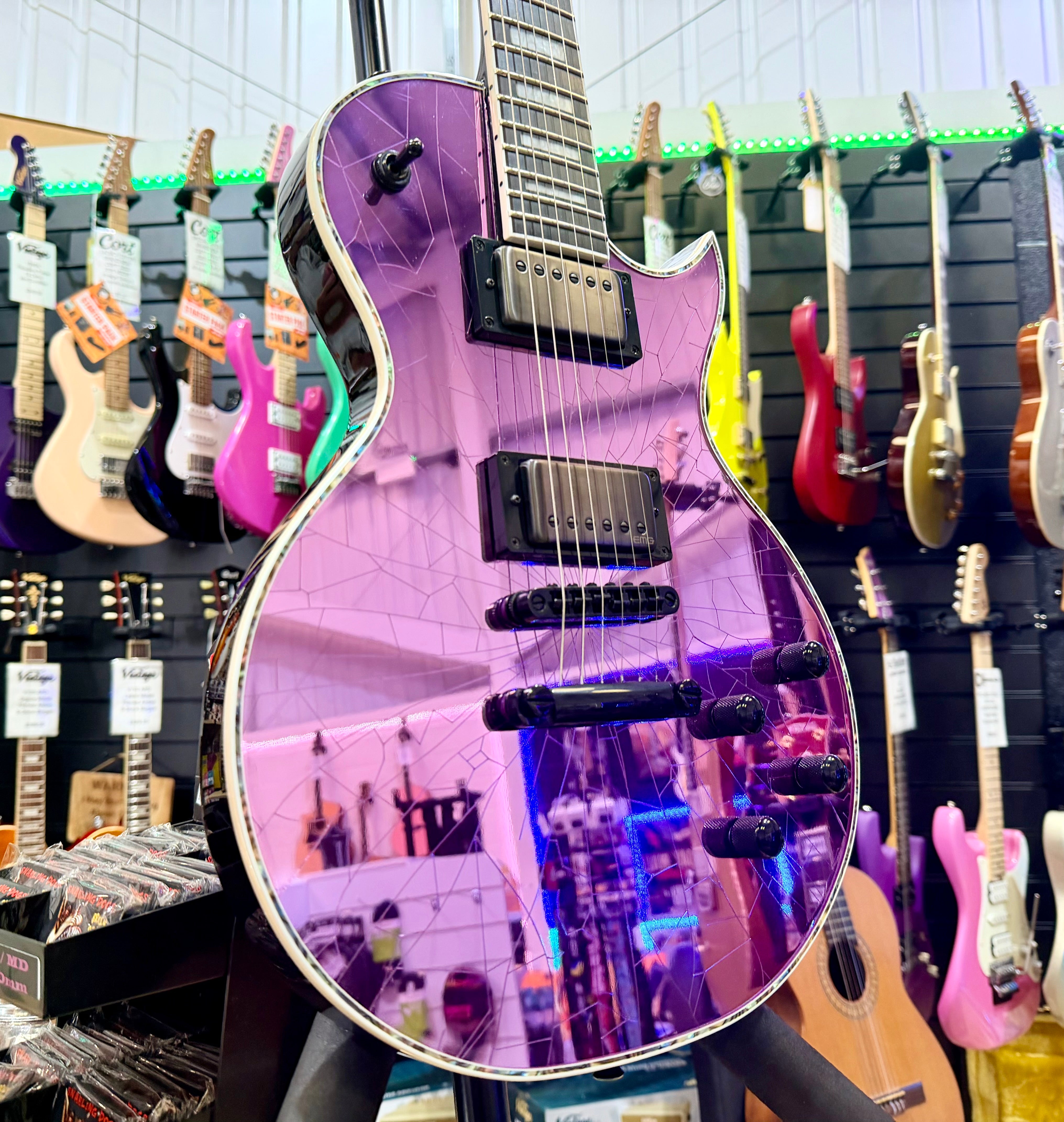 π₯2021π₯ Jackson Pro Series Marty Friedman MF-1 Purple Cracked Mirror Signature!