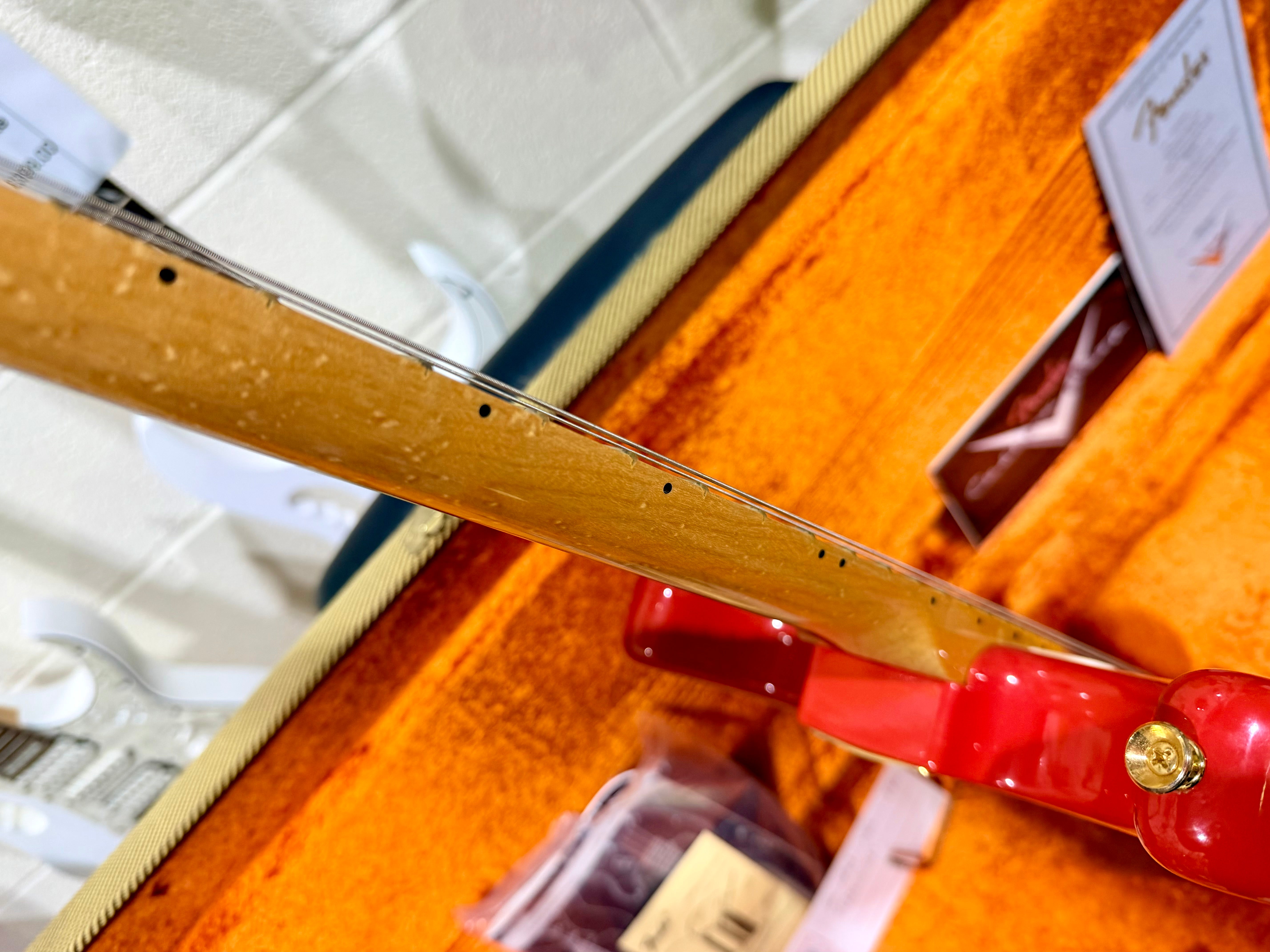 🌟2007🌟 Fender USA Custom Shop 1956 NOS Stratocaster Fiesta Red & Gold~ Maple!