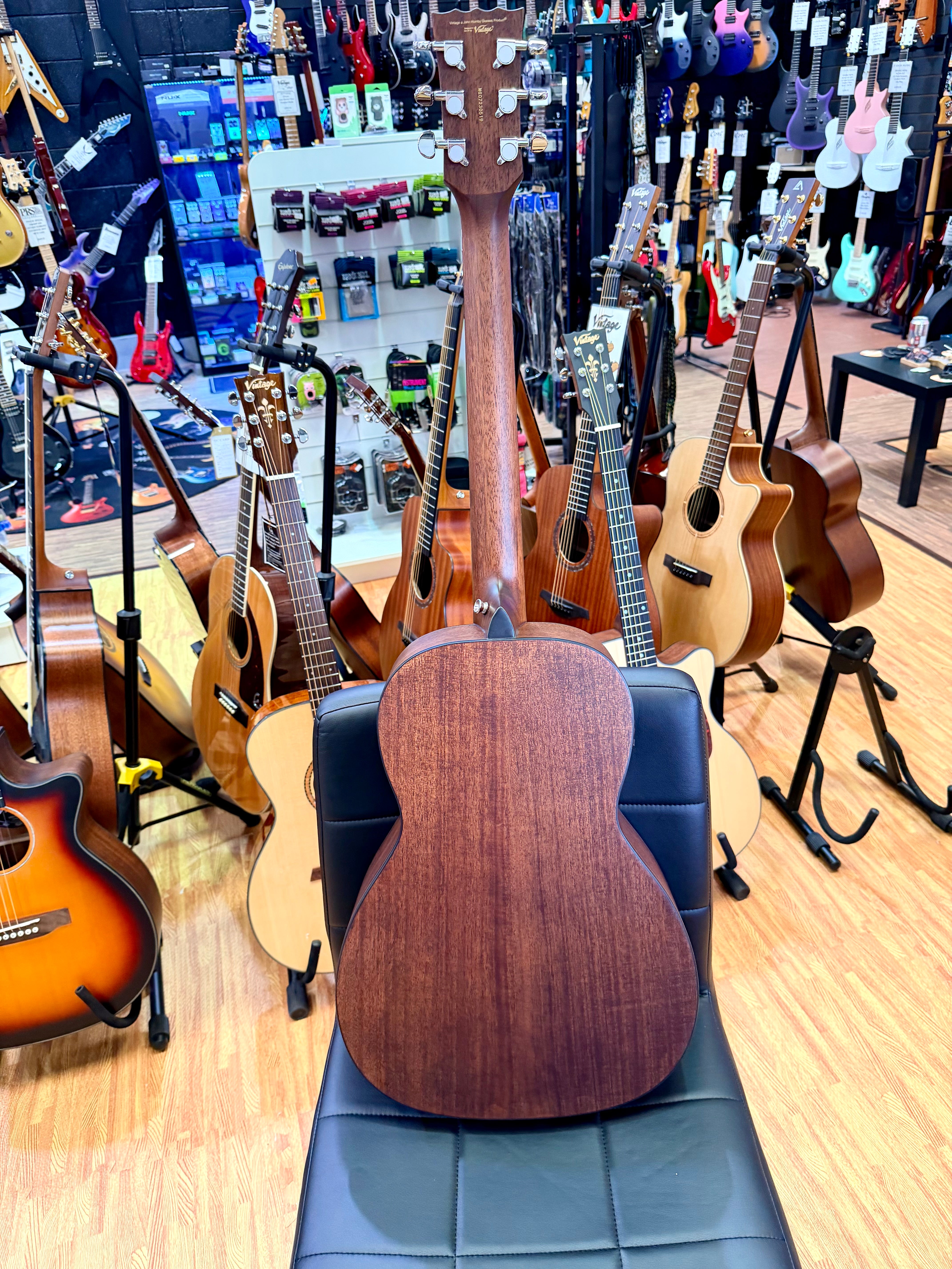 ⚡️NEW⚡️ Vintage VE1800AQ Stage Series Parlour Electro Acoustic Guitar~ Antiqued!