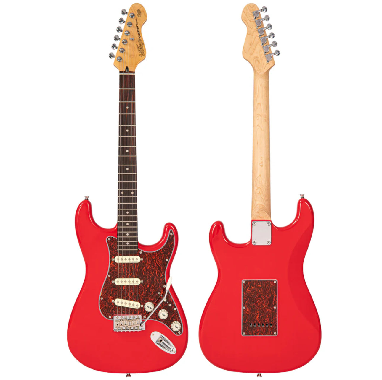 Vintage V60 Coaster Series Electric Guitar ~ Gloss Red