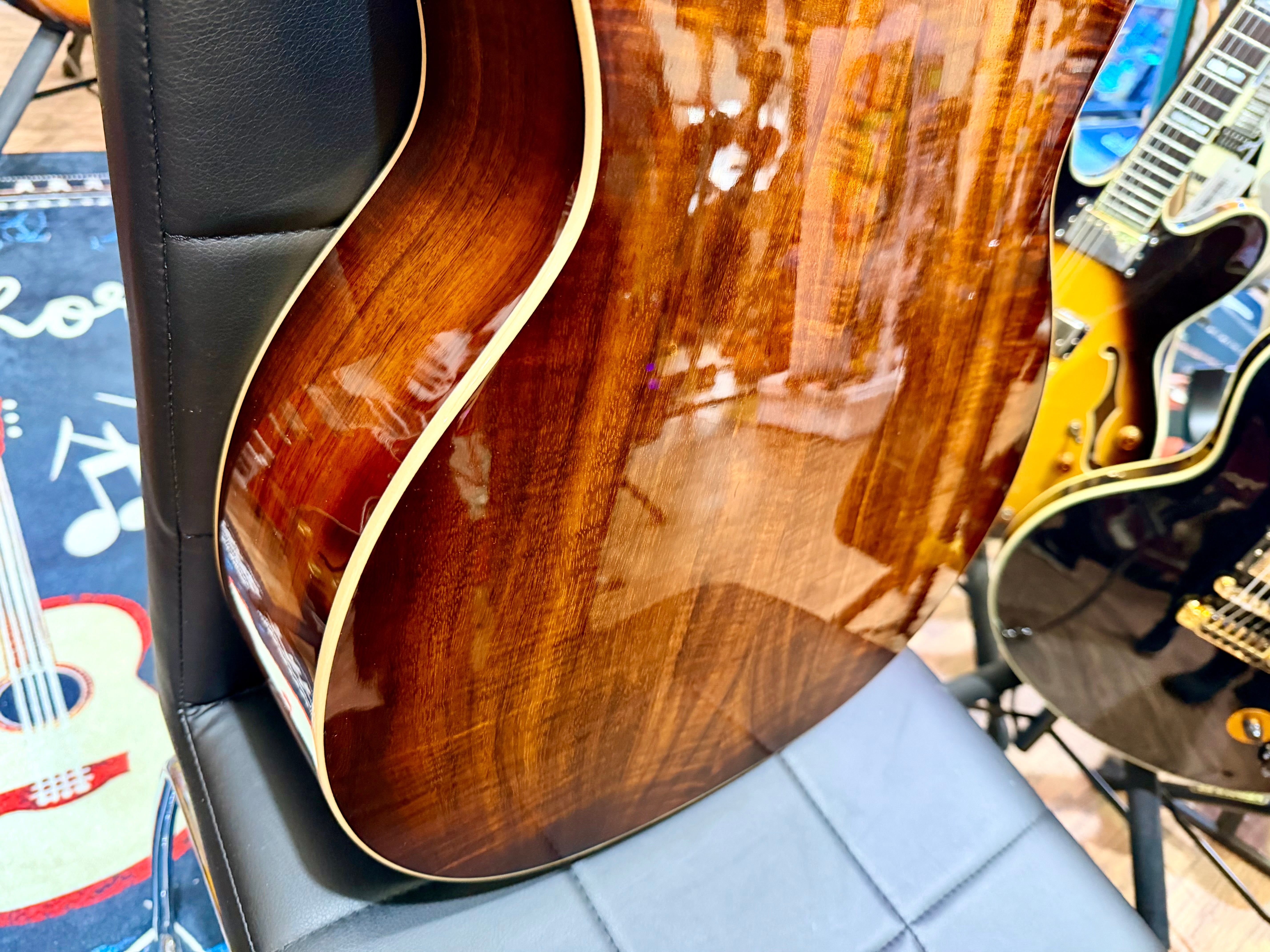 🔥HAWAIIAN KOA🔥 2022 Taylor K24ce~ V-Class~ Shaded Edgeburst~ USA + Hard Case!