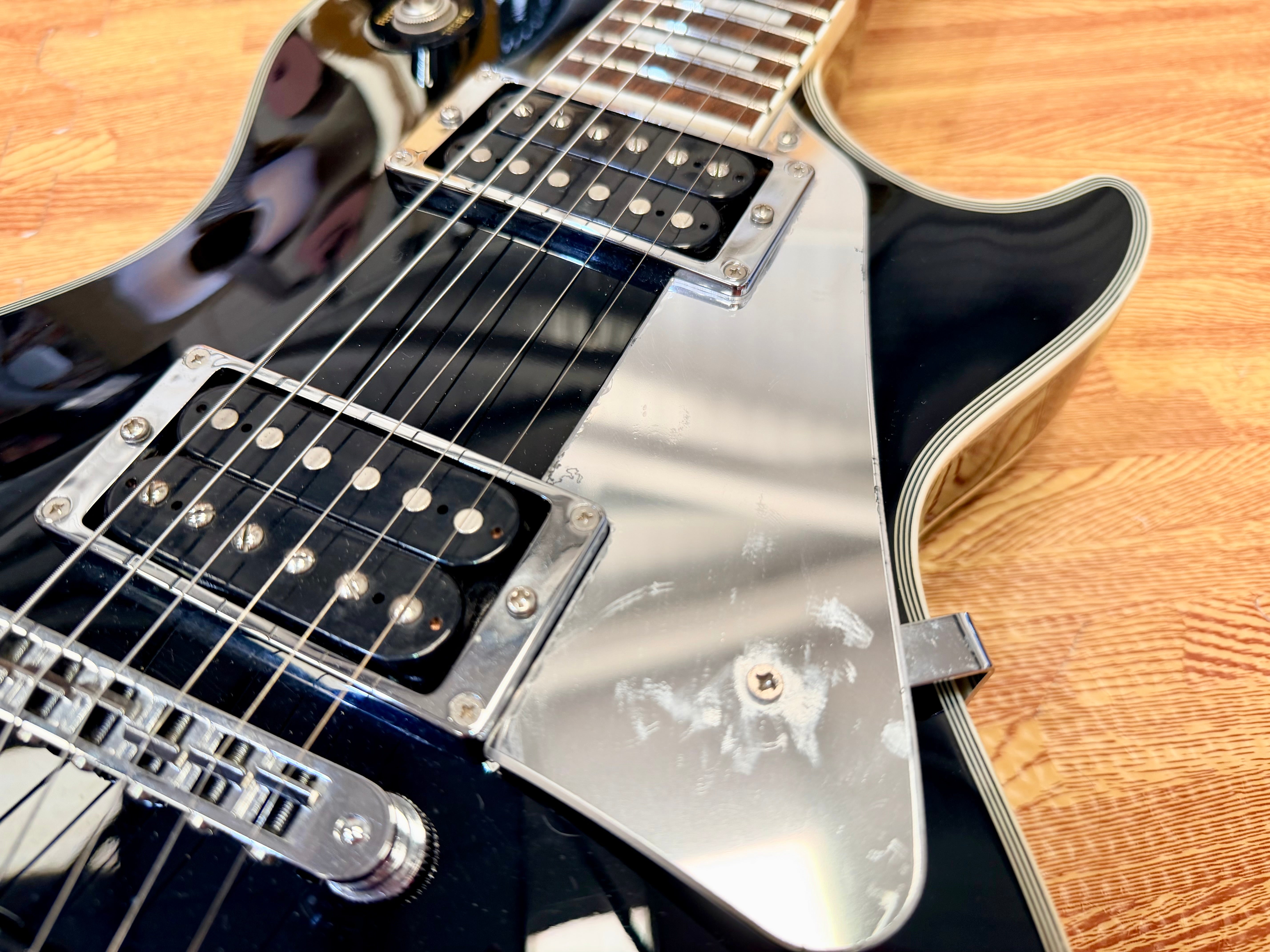 🔥2005🔥 Burny RLC-55JS John Sykes Les Paul Custom Signature Black~ Japan Import