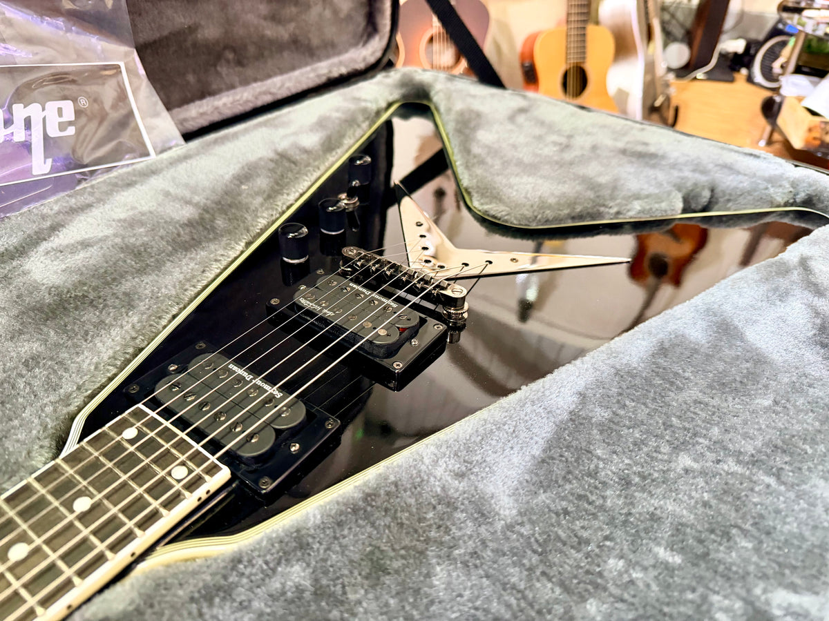 Epiphone Dave Mustaine Flying V Custom Black Metallic~ Seymour Duncan Signature