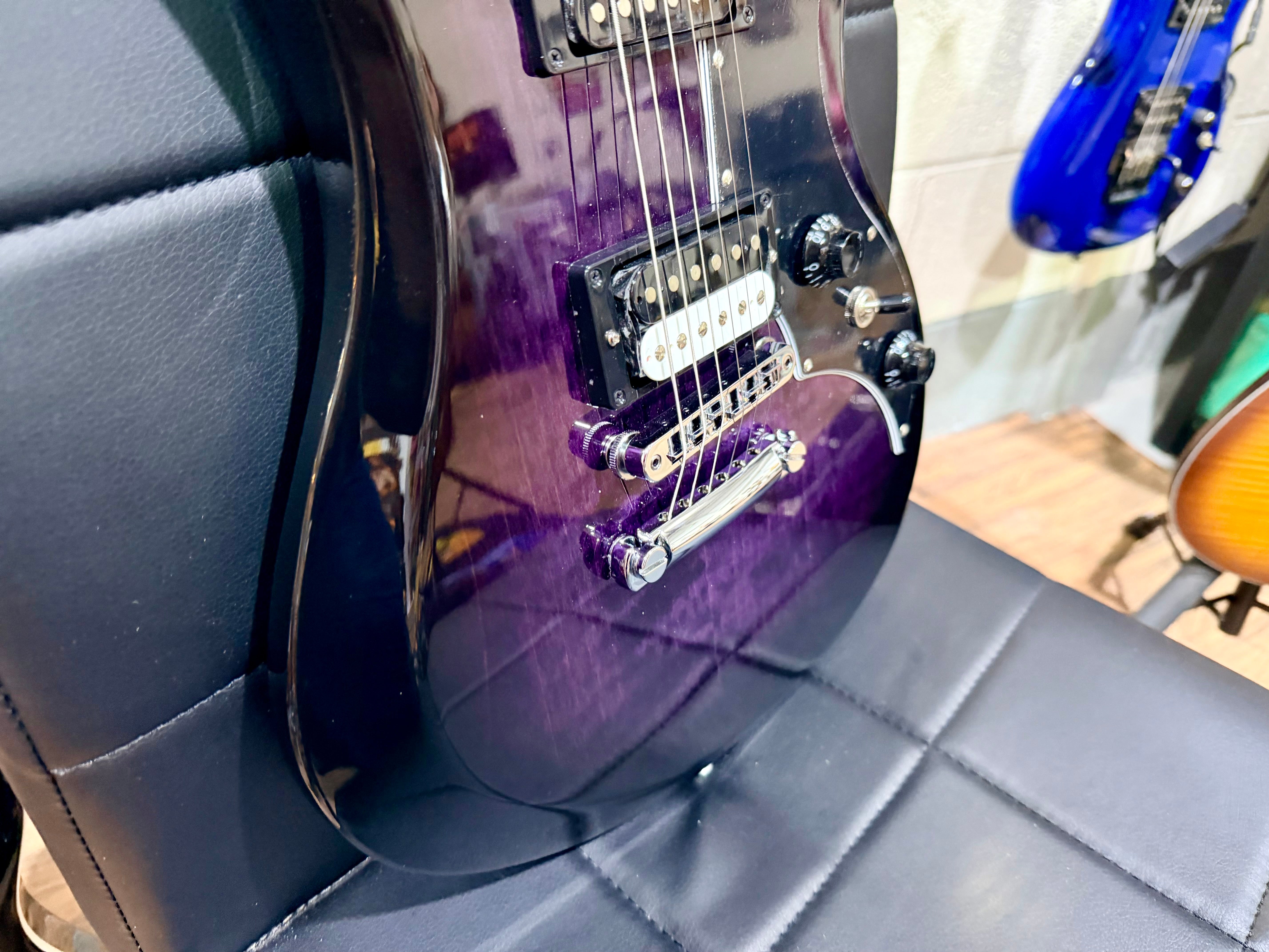 🔥NEW🔥 2025 Gibson Victory Figured Top~ Dark Purple Burst~ Hard Case & Docs!