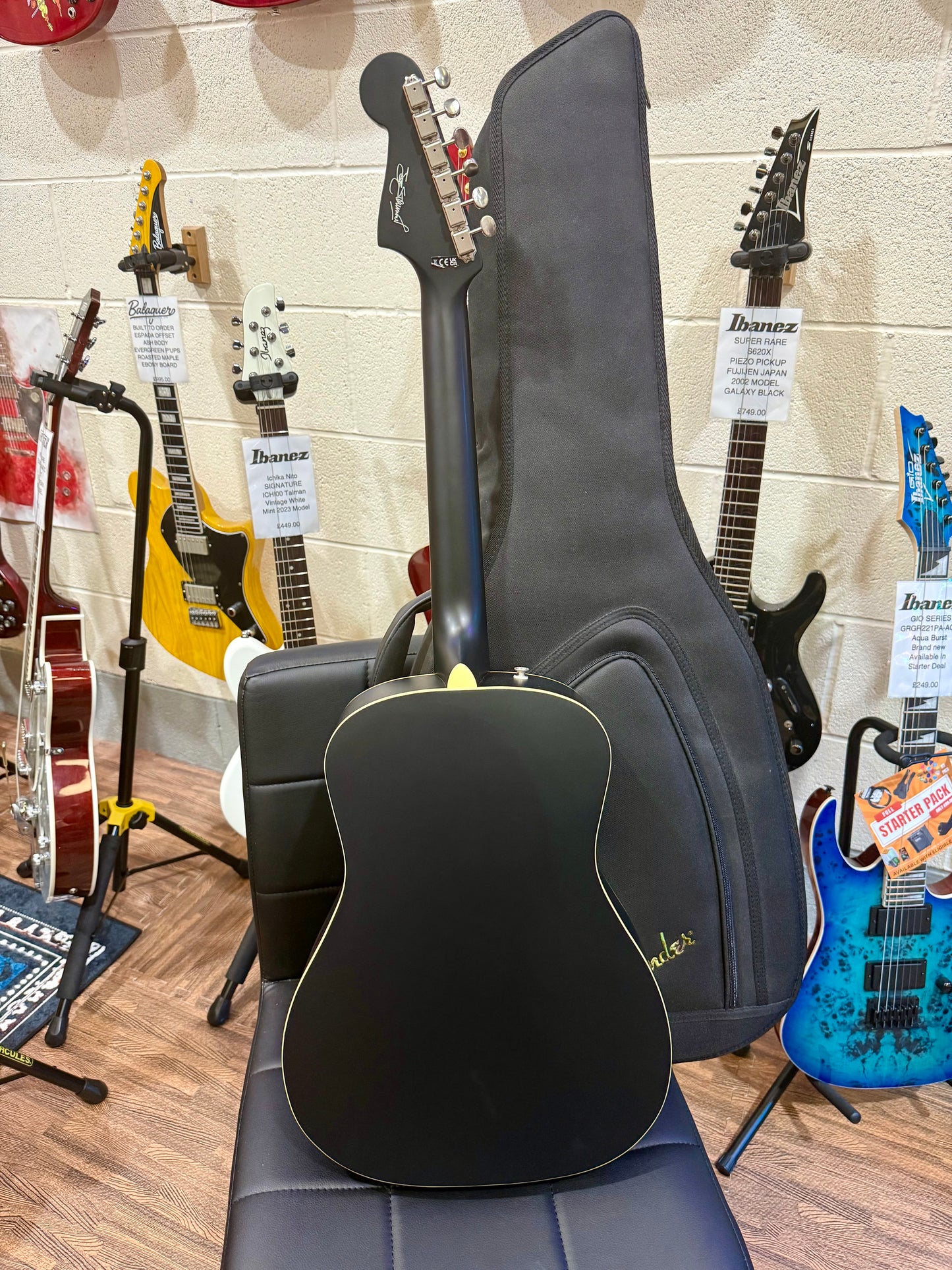 🔥MINT 2021🔥 Fender Joe Strummer Campfire Electro-Acoustic Guitar~ Matte Black!