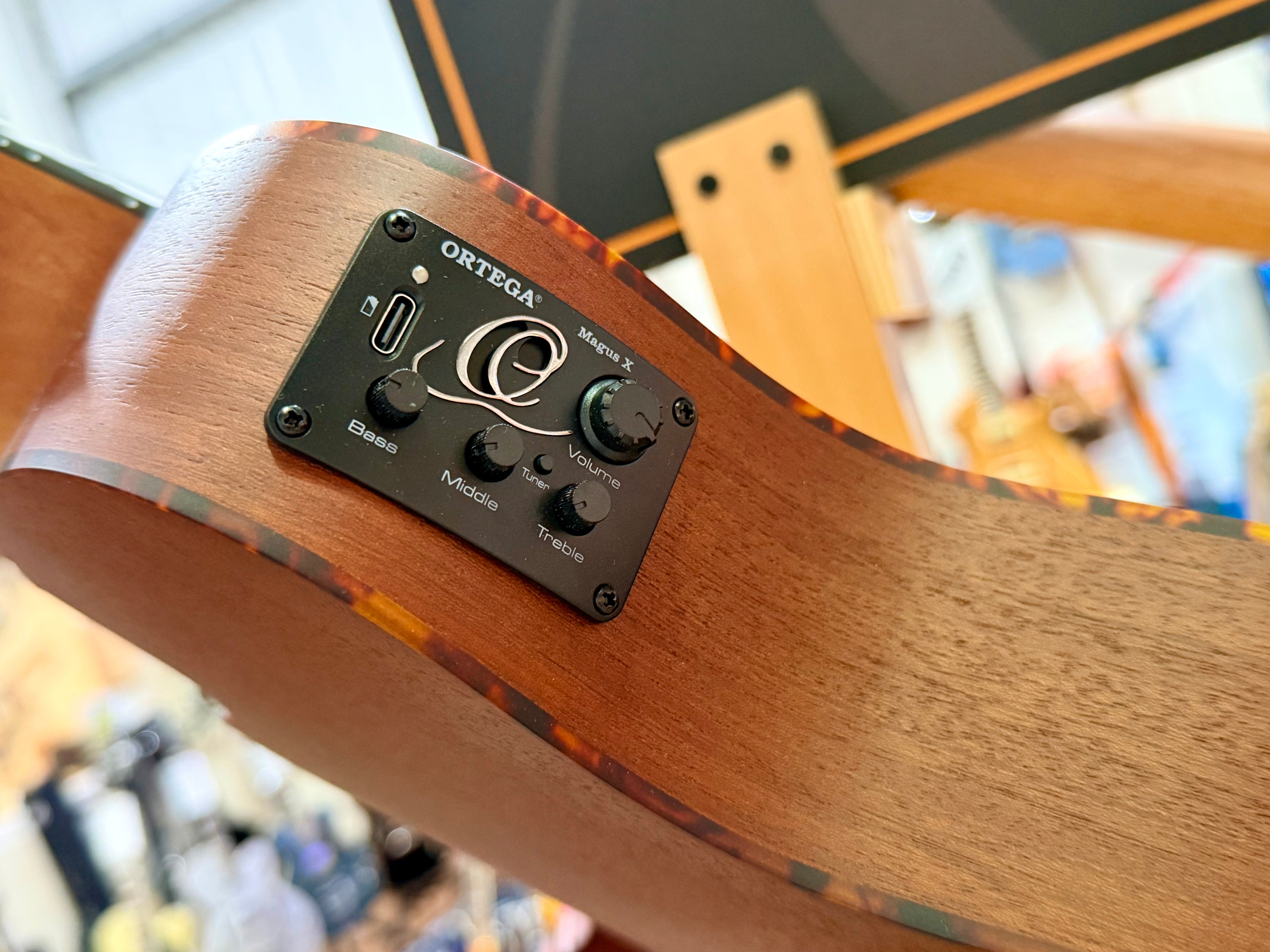 🔥NEW 2025🔥 Ortega Bonfire Series Ukelele~ Electro-Acoustuc Uke~ Natural + Bag!