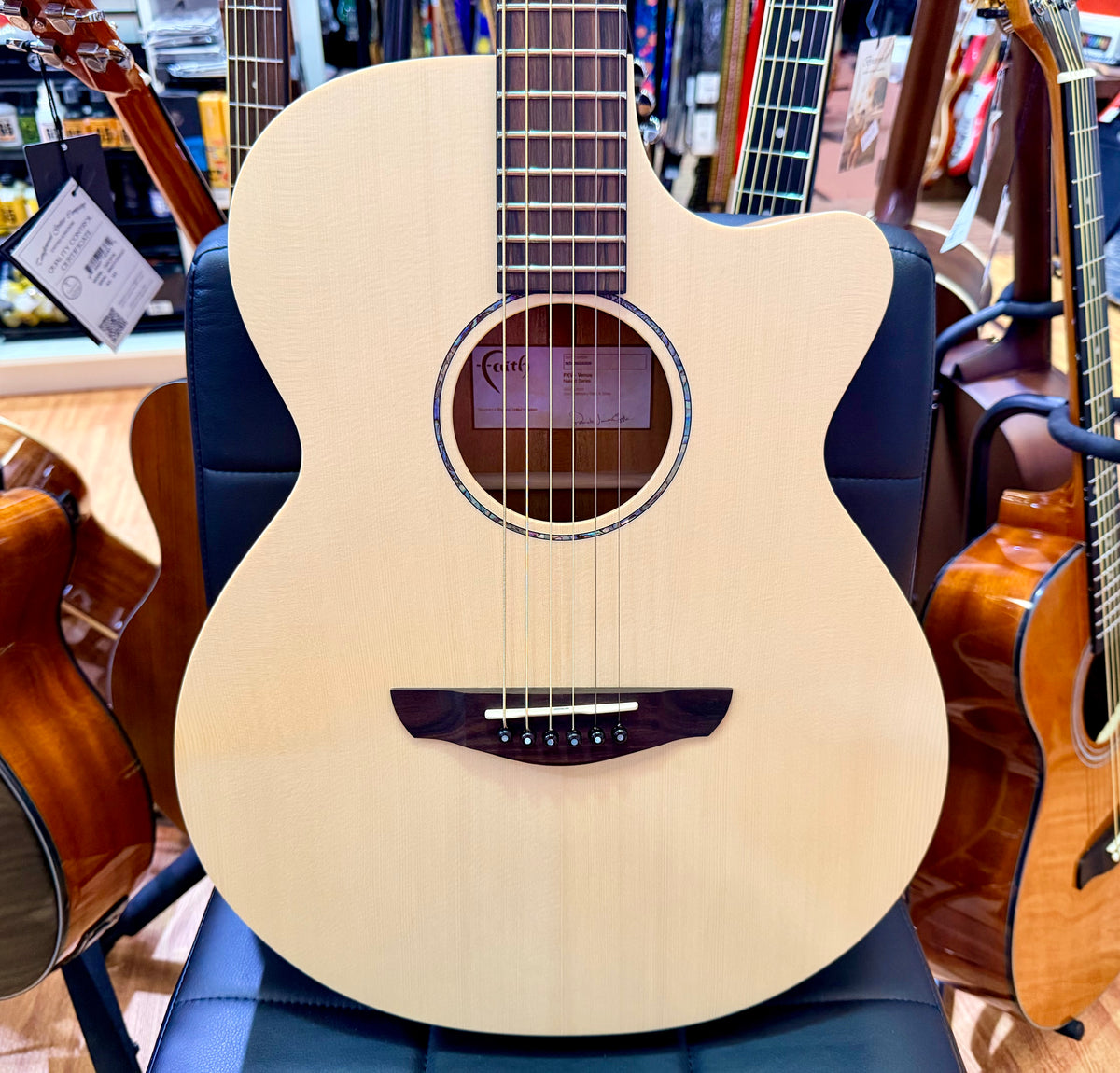 Faith FKV Naked Venus Electro-Acoustic~ All Solid Concert Guitar + GigBag