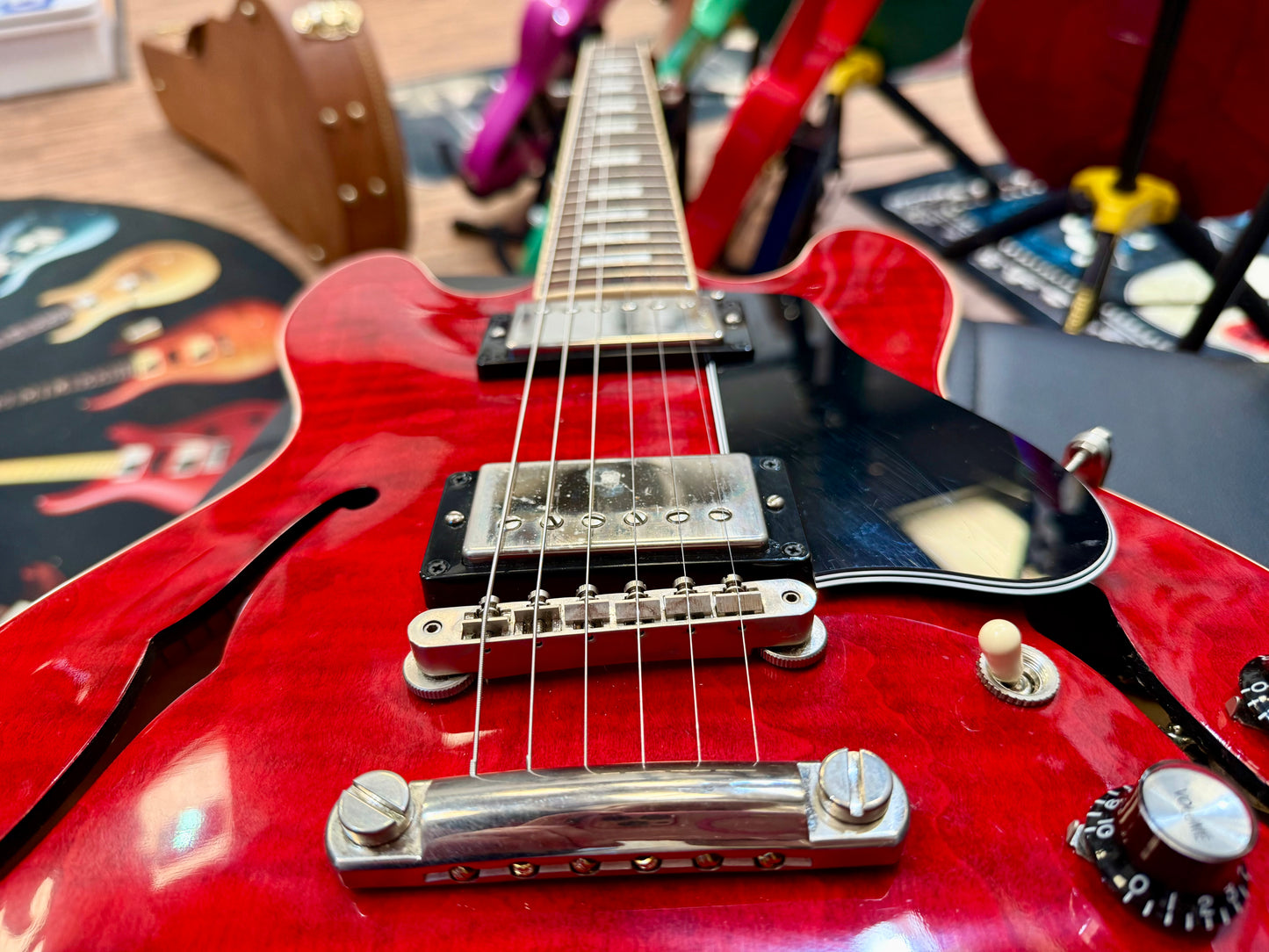 π2021 USA π Gibson ES-339 Figured Sixties Cherry~ Hollow-body~ Case & Candy!