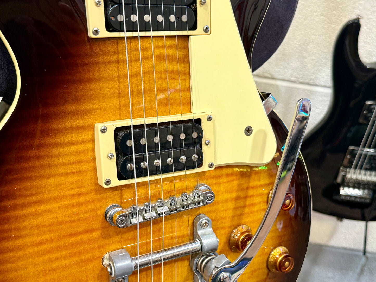 🔥GIBSON 490 PICKUPS & BIGSBY🔥 Epiphone Les Paul~ 2003 Korean~ Tobacco Burst!