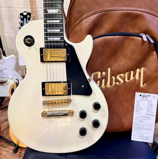 π2009π Gibson Les Paul Studio~ Alpine White & Gold~ Ebony Fretboard~ Gig Bag!