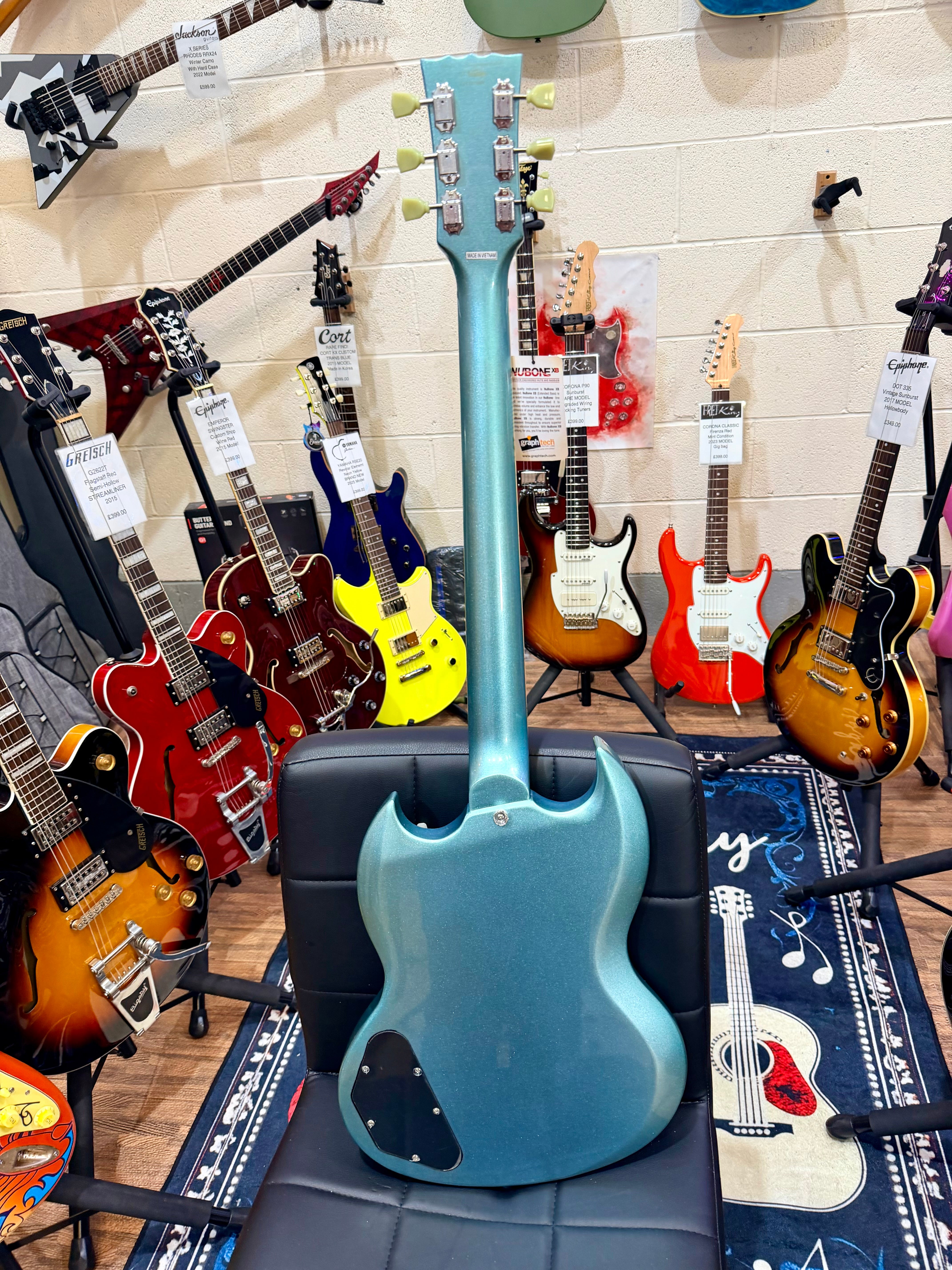 ⚡️B-STOCK⚡️ Vintage VS6 ReIssued~ Vibrola Tailpiece~ Gun Hill Blue SG ~ Tremolo!