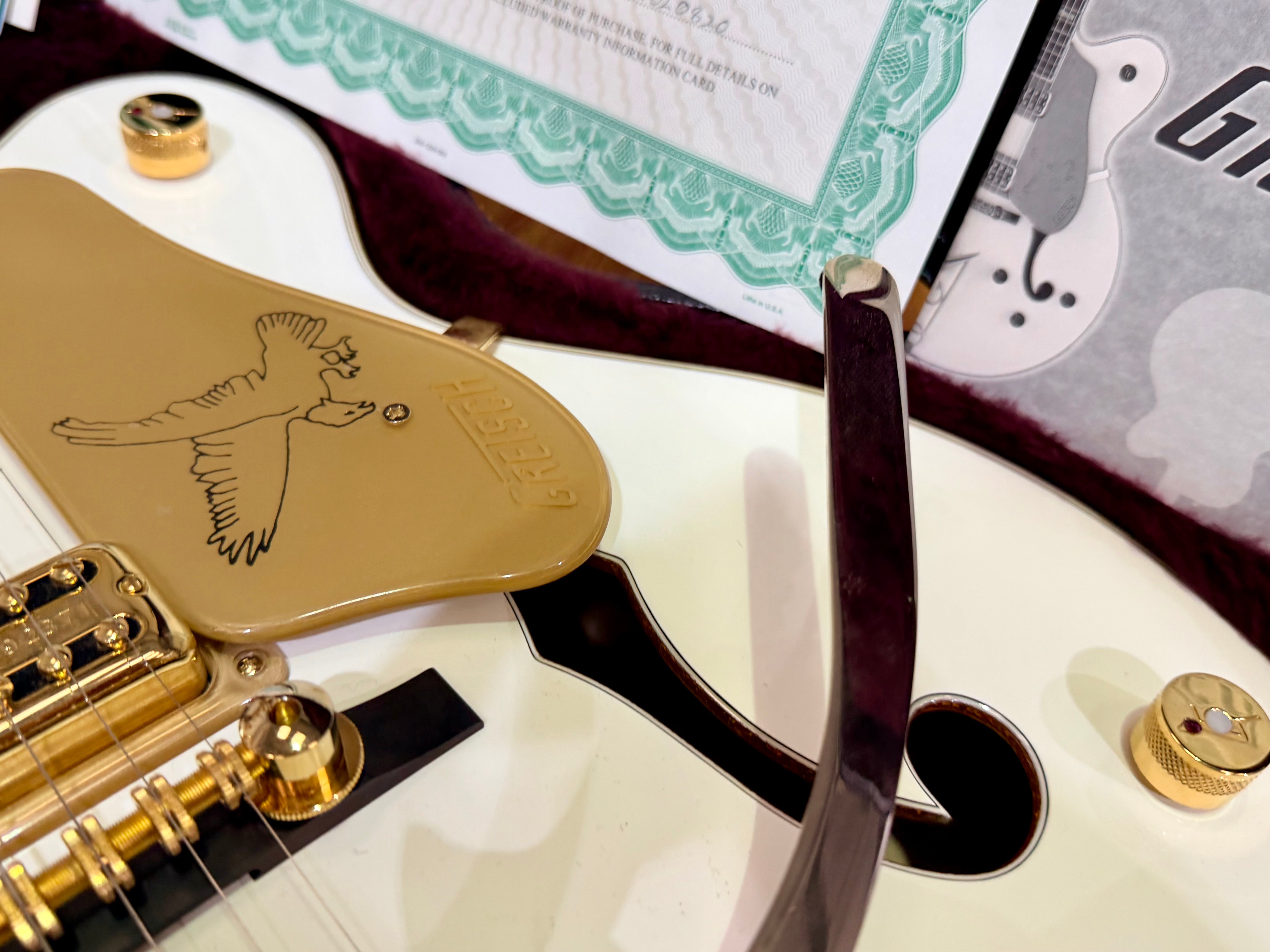 ✨MINT✨ 2013 Gretsch G6136T White Falcon MIJ~ Japan~ Bigsby~ Case & Docs~ Gold!