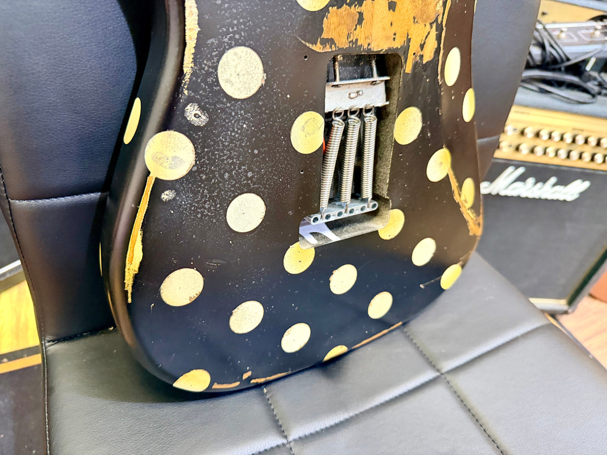 🔥Handmade In UK🔥 Stolen Valour Heavy Relic ST Polka Dot Guitar~ Buddy Guy Style!