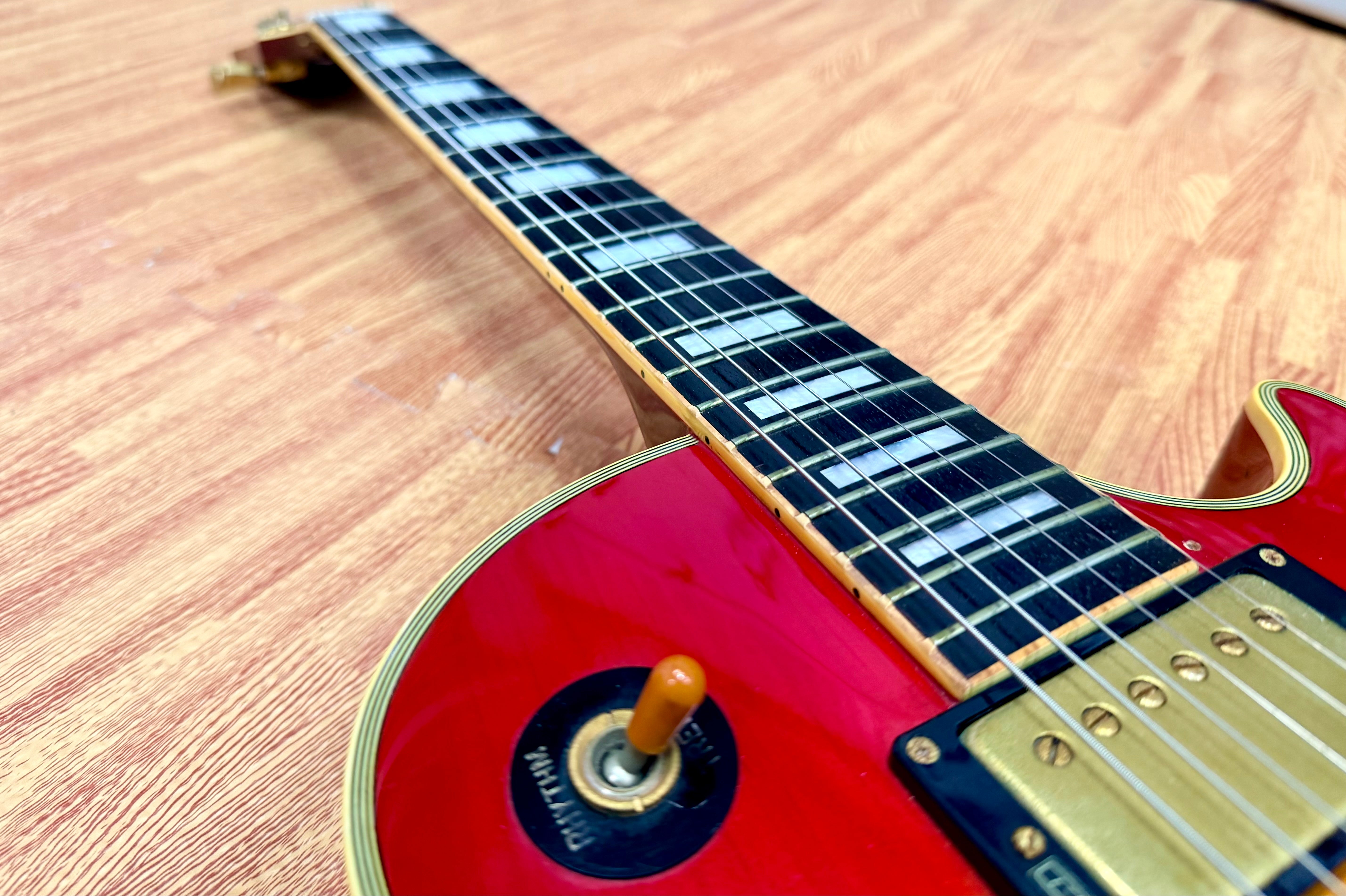 π₯1980βs MIJπ₯ Burny Les Paul Custom~ Cherry Sunburst~ Ebony~ Japan Import π―π΅