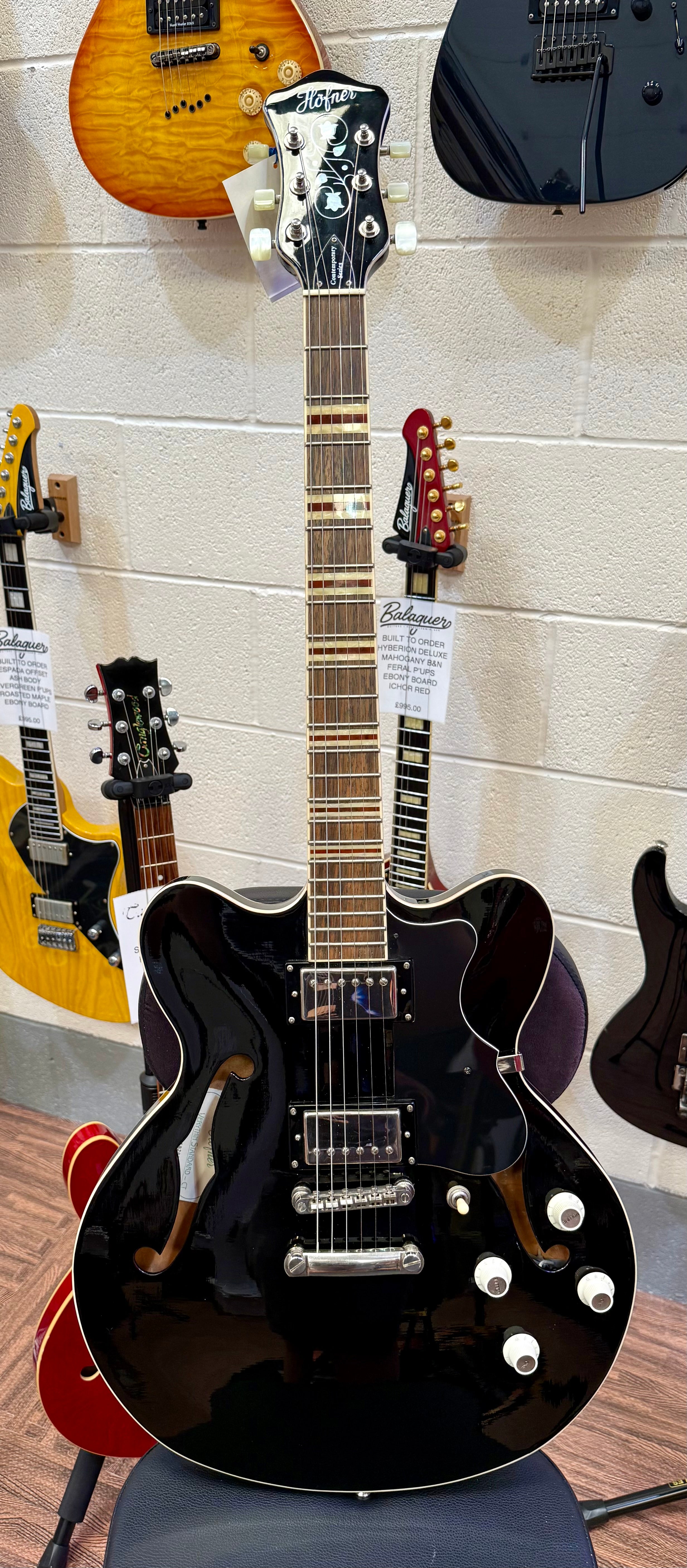 🌟2021🌟 Hofner Verythin HCT Standard~ Black Hollow-body~ Contemporary Series!