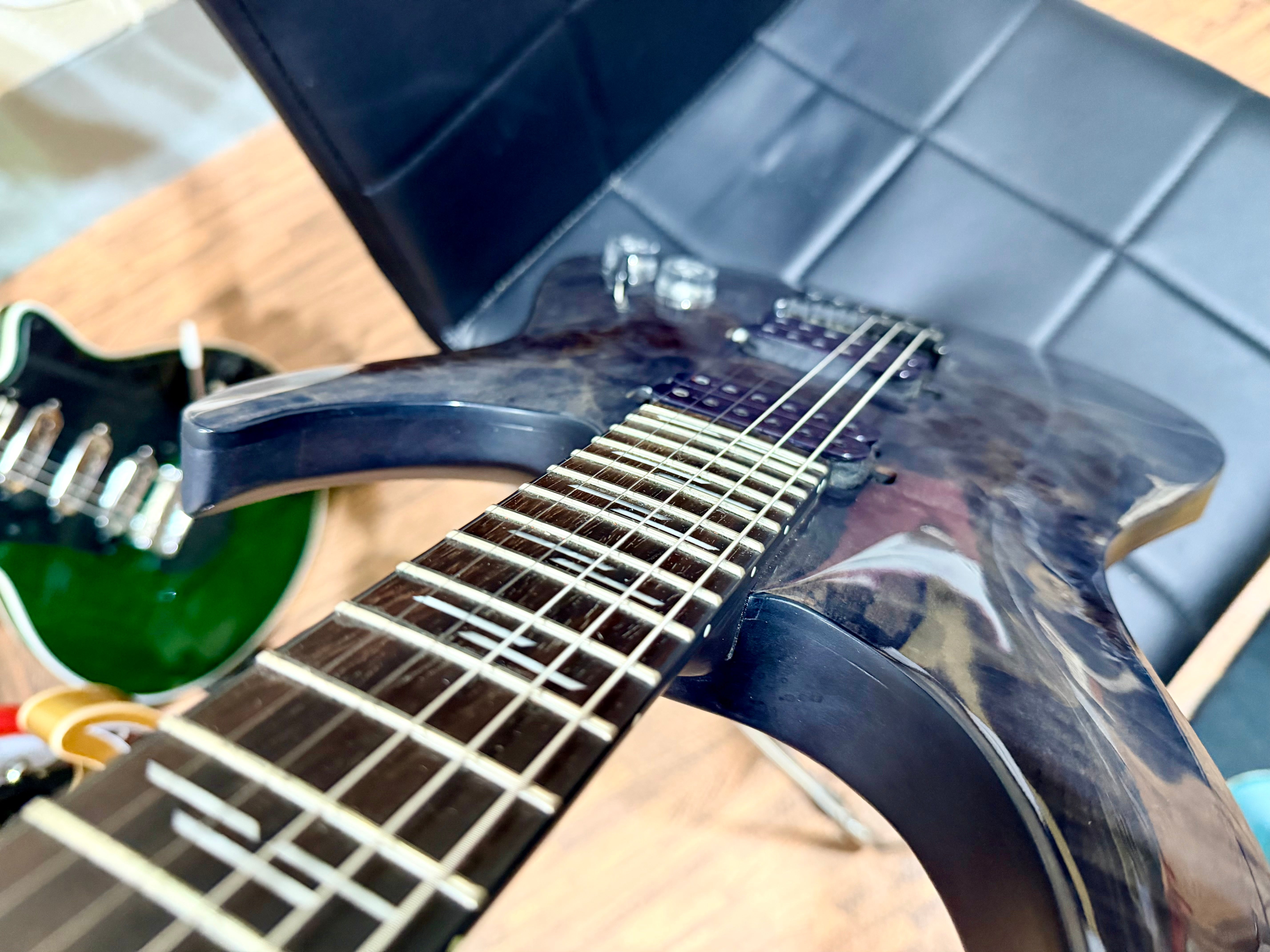 🔥2023🔥 Schecter Omen Elite 6 ~ See-Thru Black Burst~ Poplar Burl Top!