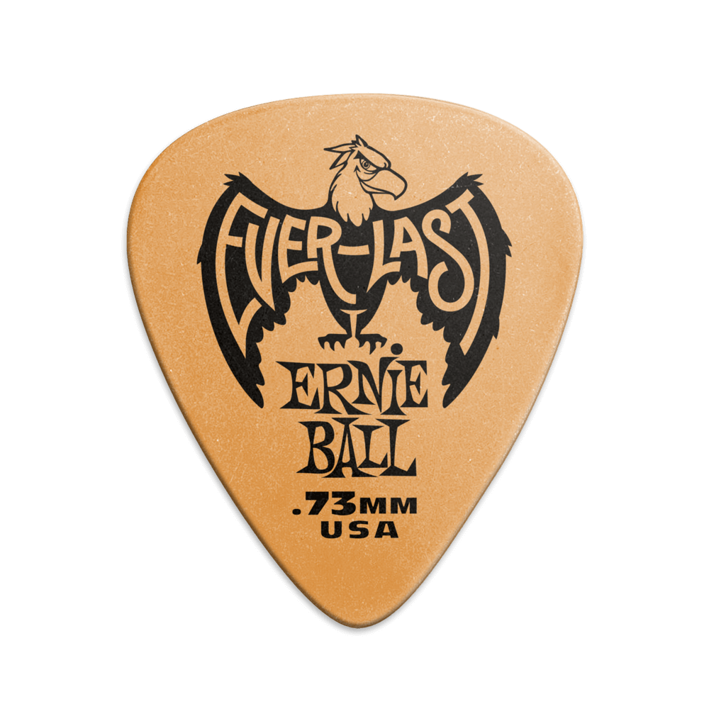 Ernie Ball Everlast Picks- 0.73mm Orange 12 Pack