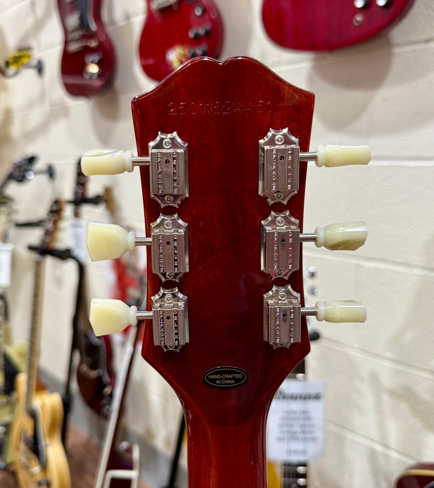 🌟MINT 2025🌟 Epiphone Les Paul Standard 50s Figured~ Washed Cherry Sunburst!