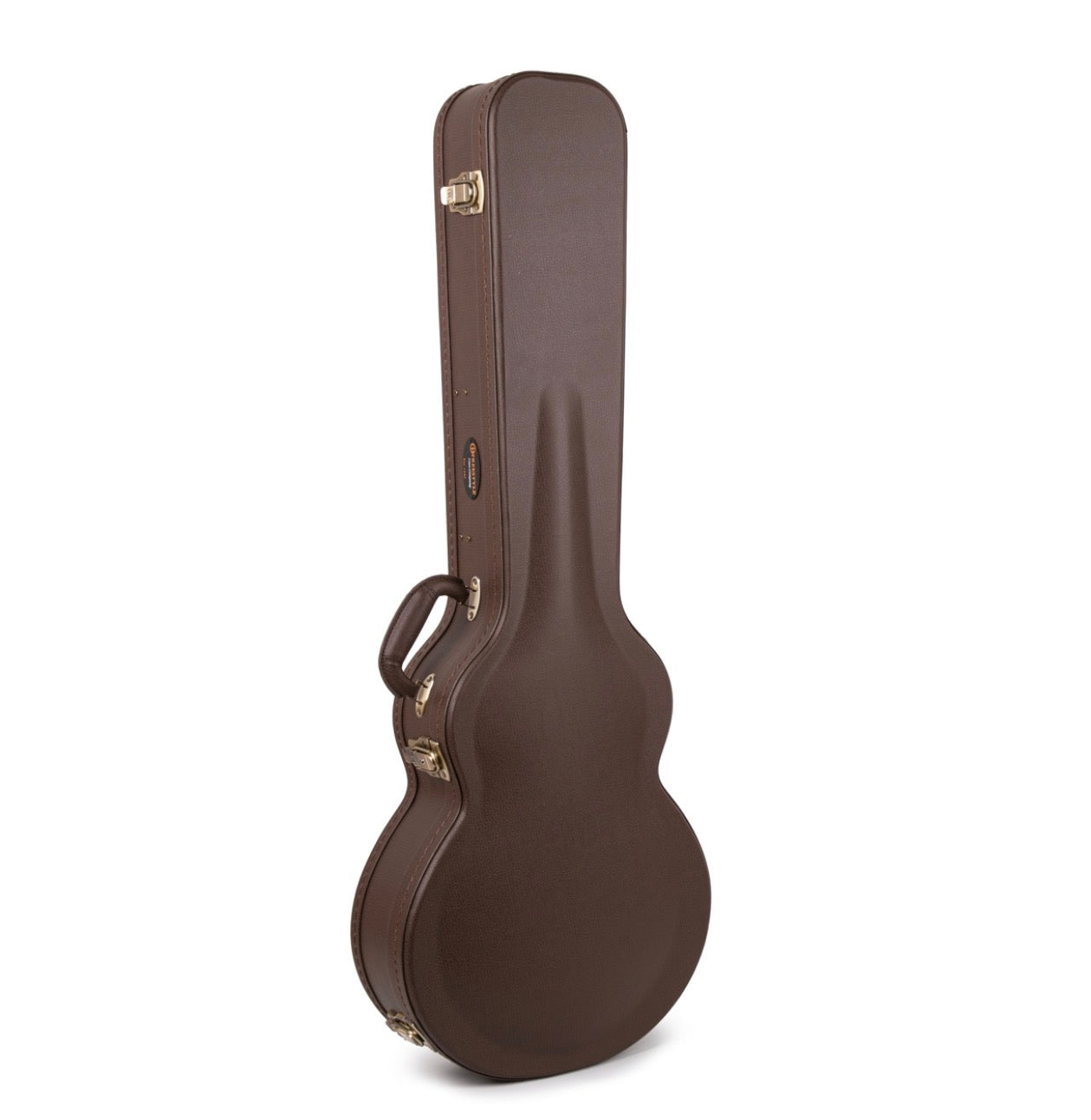 Deluxe Arch Top Wood Case LP-Style Guitars- Brown