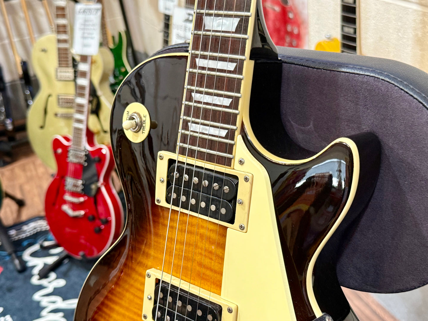 🔥GIBSON 490 PICKUPS & BIGSBY🔥 Epiphone Les Paul~ 2003 Korean~ Tobacco Burst!