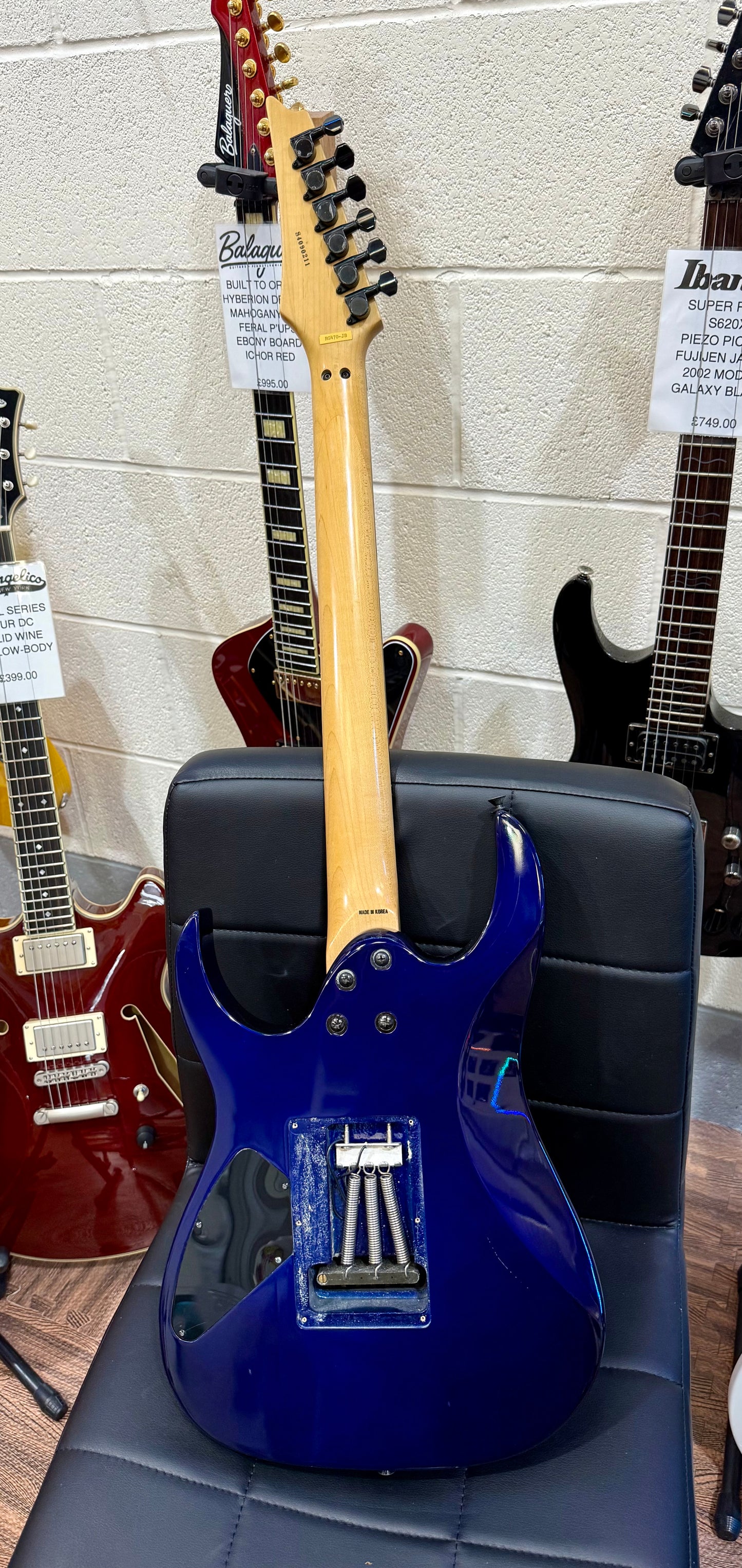 🔥1994 KOREA🔥 Ibanez RG470 JB Superstrat~ Jewel Blue~ Rosewood & Locking Trem!