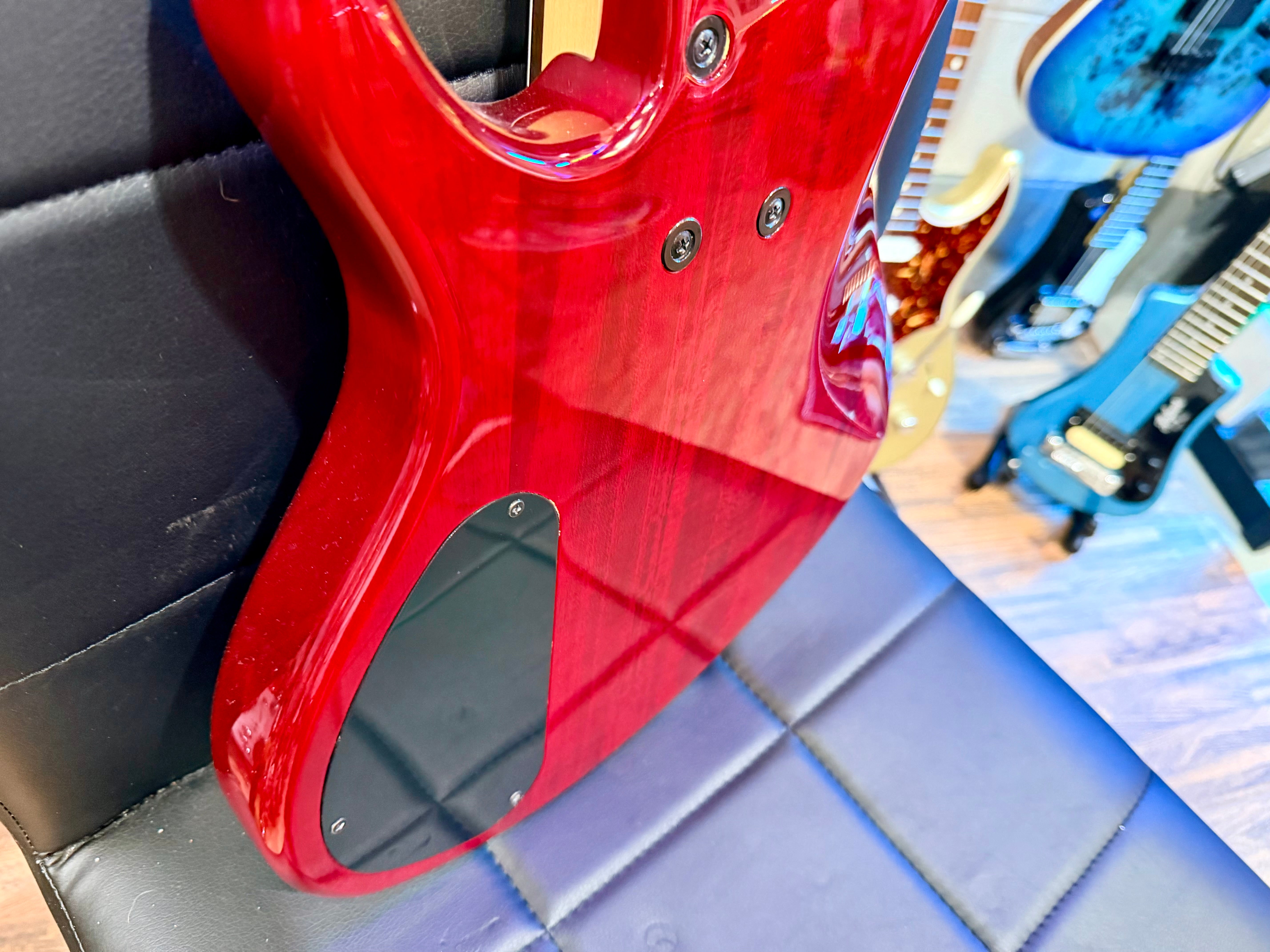 🔥 5 STRING 🔥 Epiphone Toby By Tobias Deluxe V Electric Bass Guitar~ Gloss Red!