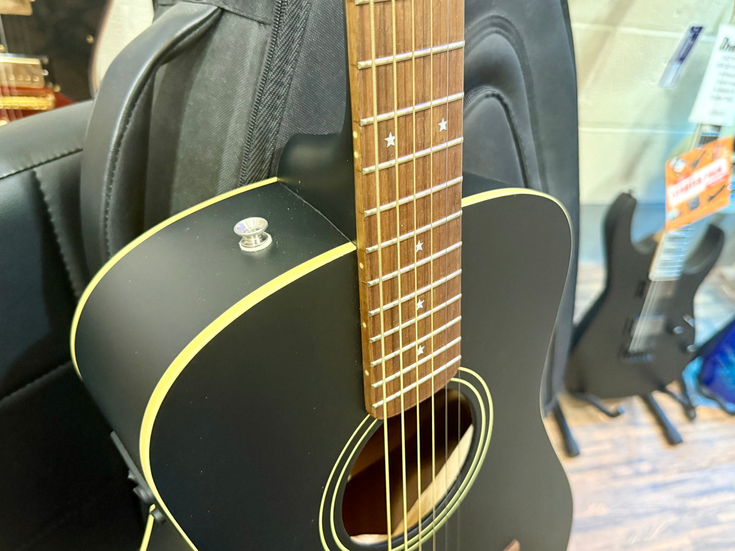 🔥MINT 2021🔥 Fender Joe Strummer Campfire Electro-Acoustic Guitar~ Matte Black!