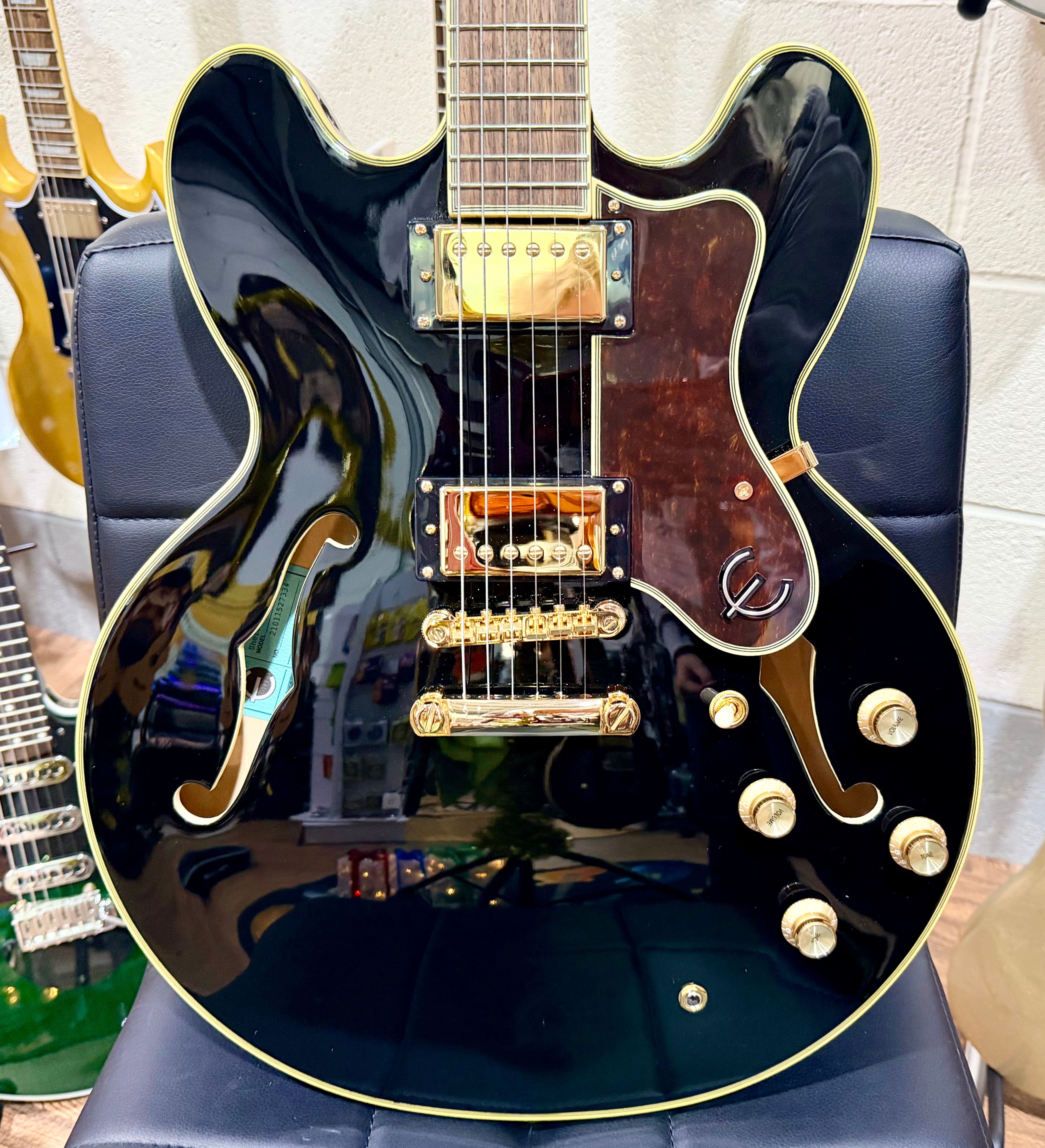 🌟MINT 2021🌟 Epiphone Sheraton II Pro Hollowbody~ Ebony Black + Hard Case!