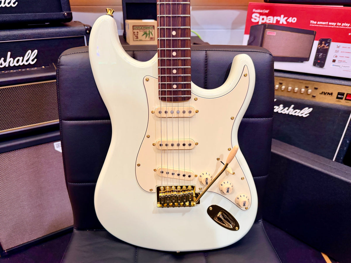 ⚡️NEW⚡️ Jet JS-380 OW Rosewood Electric Guitar~ Olympic White with Gold Hardware