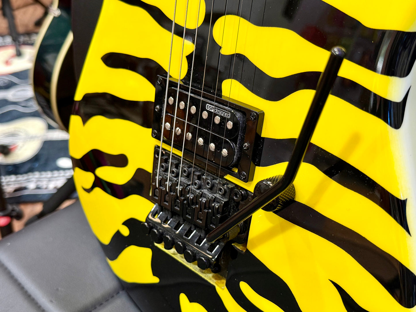 🐯MINT🐯 ESP LTD GL-200MT George Lynch~ Yellow Tiger Stripe~ Signature~ 2022!