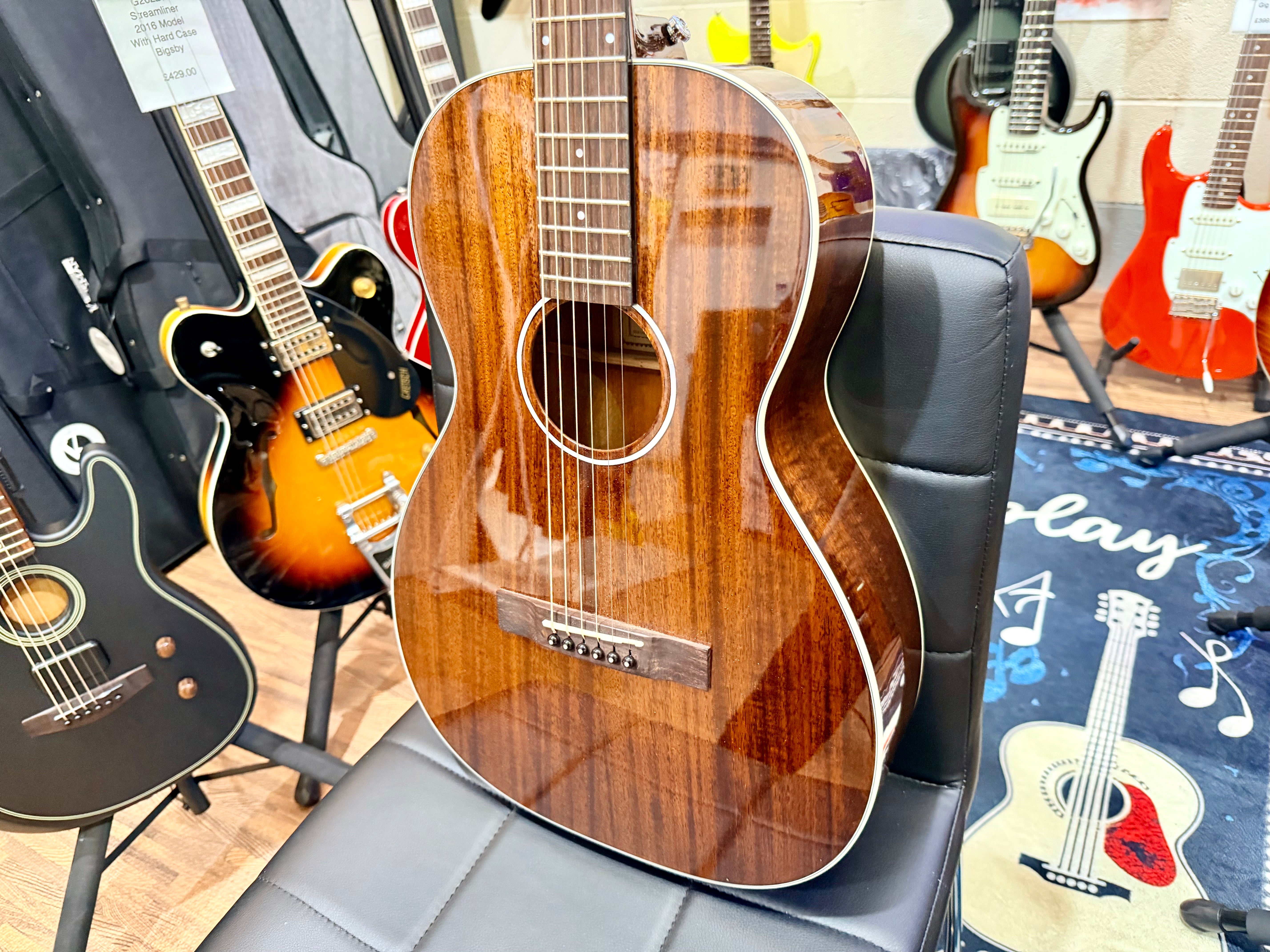 🌟MINT🌟 Rathbone R6M Solid Mahogany Top~ No 6 Series Acoustic Parlour Guitar!