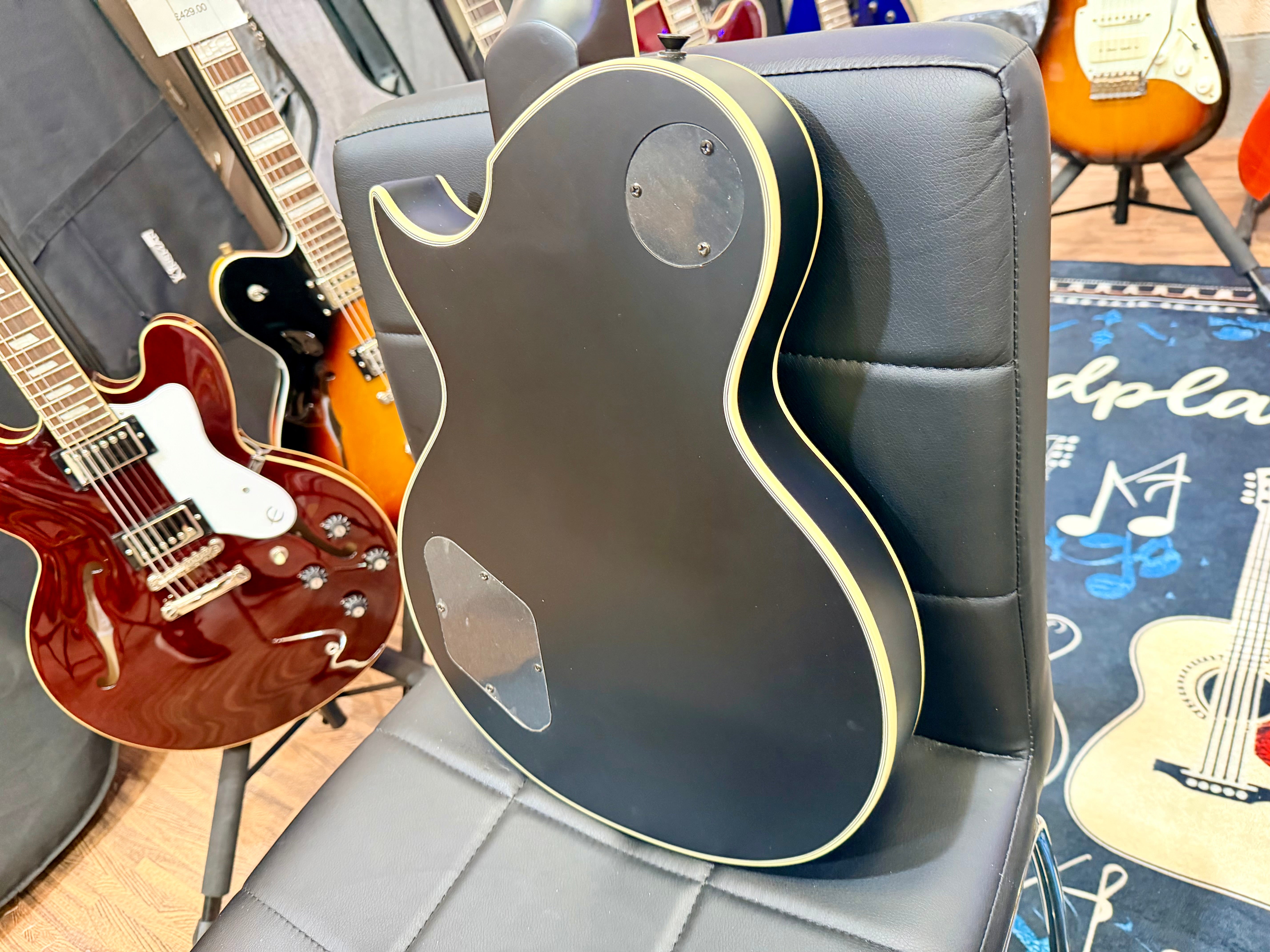 🔥B-STOCK DEAL🔥 NEW Vintage V100 VMX Electric Guitar~ Satin Black Les Paul!