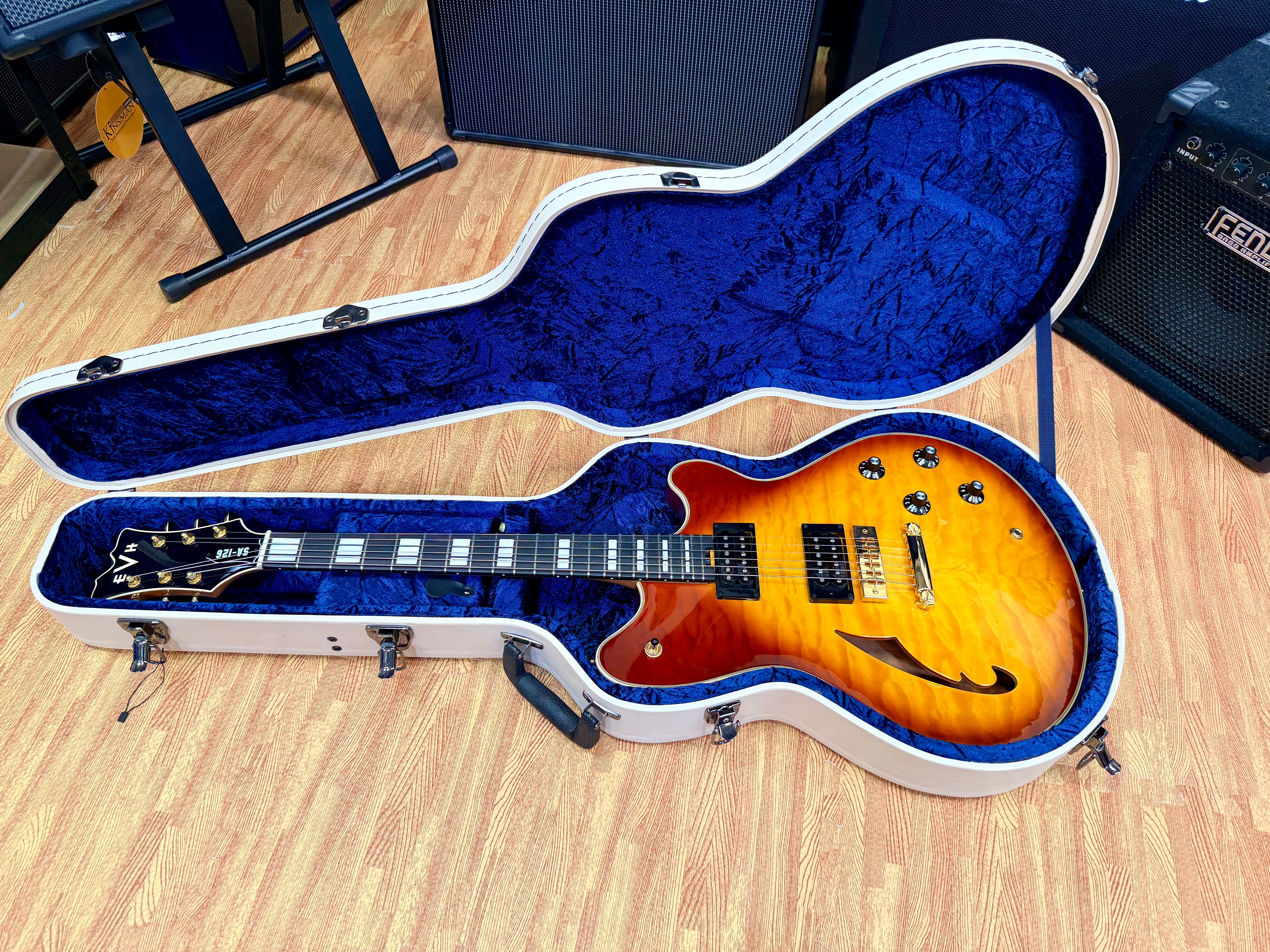 π₯2024π₯ EVH SA-126 Special QM Tobacco Sunburst + OHSC~ MINT~ Wolfgang Van Halen