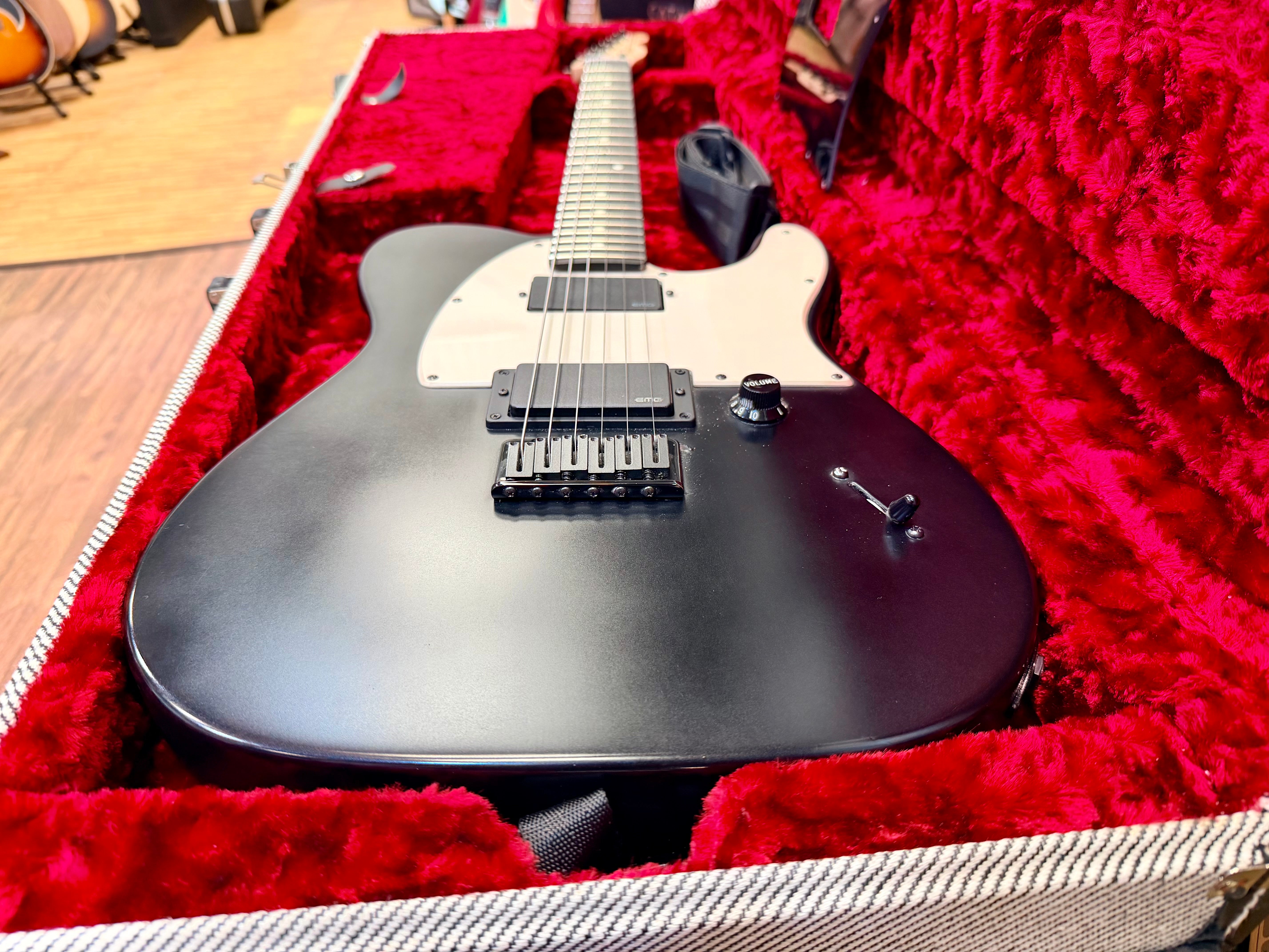 🔥 Fender Jim Root Telecaster~ Black Ebony~ EMG 81/60~ 2021 Neck & 2015 Body 🔥