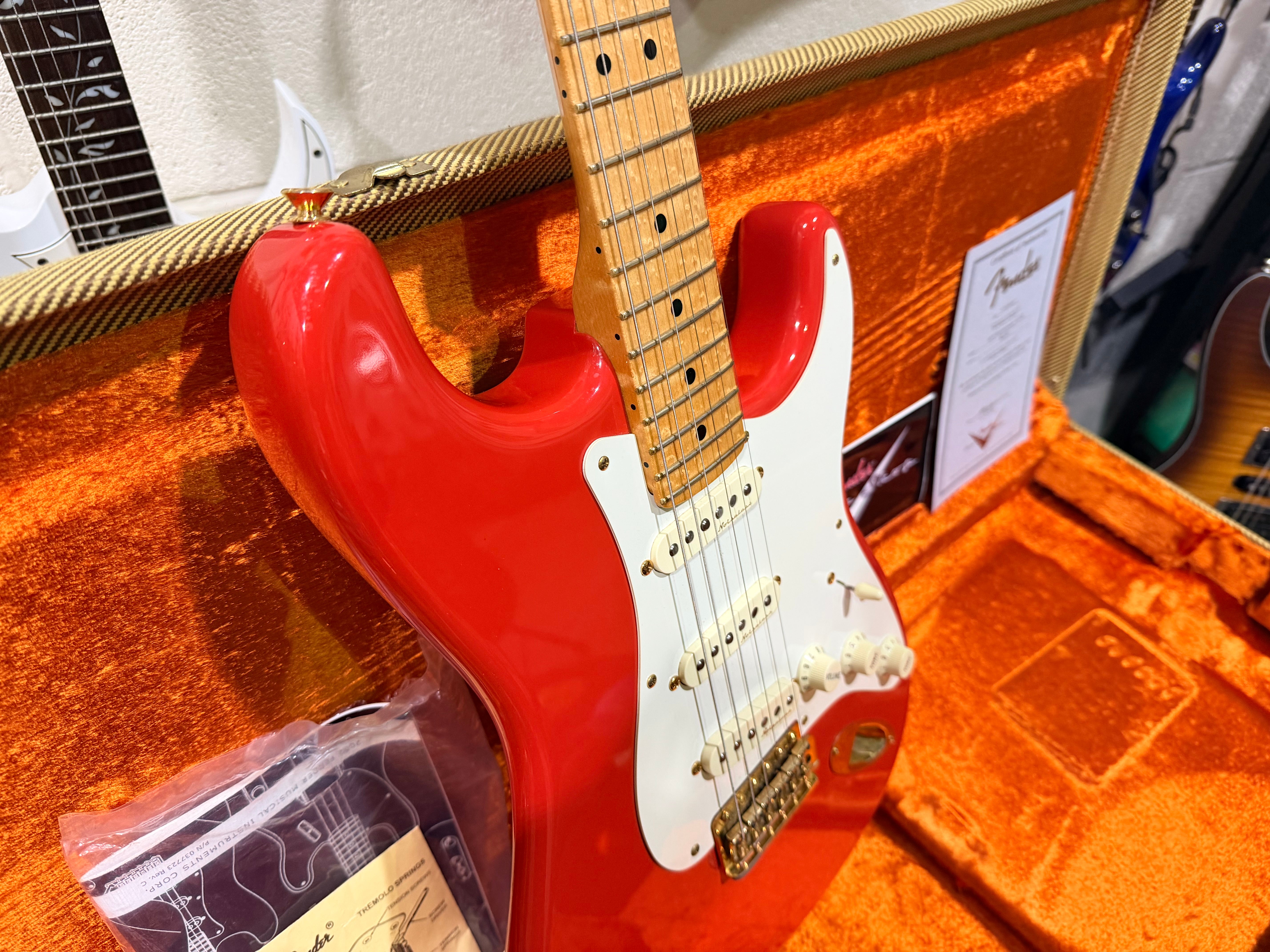 🌟2007🌟 Fender USA Custom Shop 1956 NOS Stratocaster Fiesta Red & Gold~ Maple!