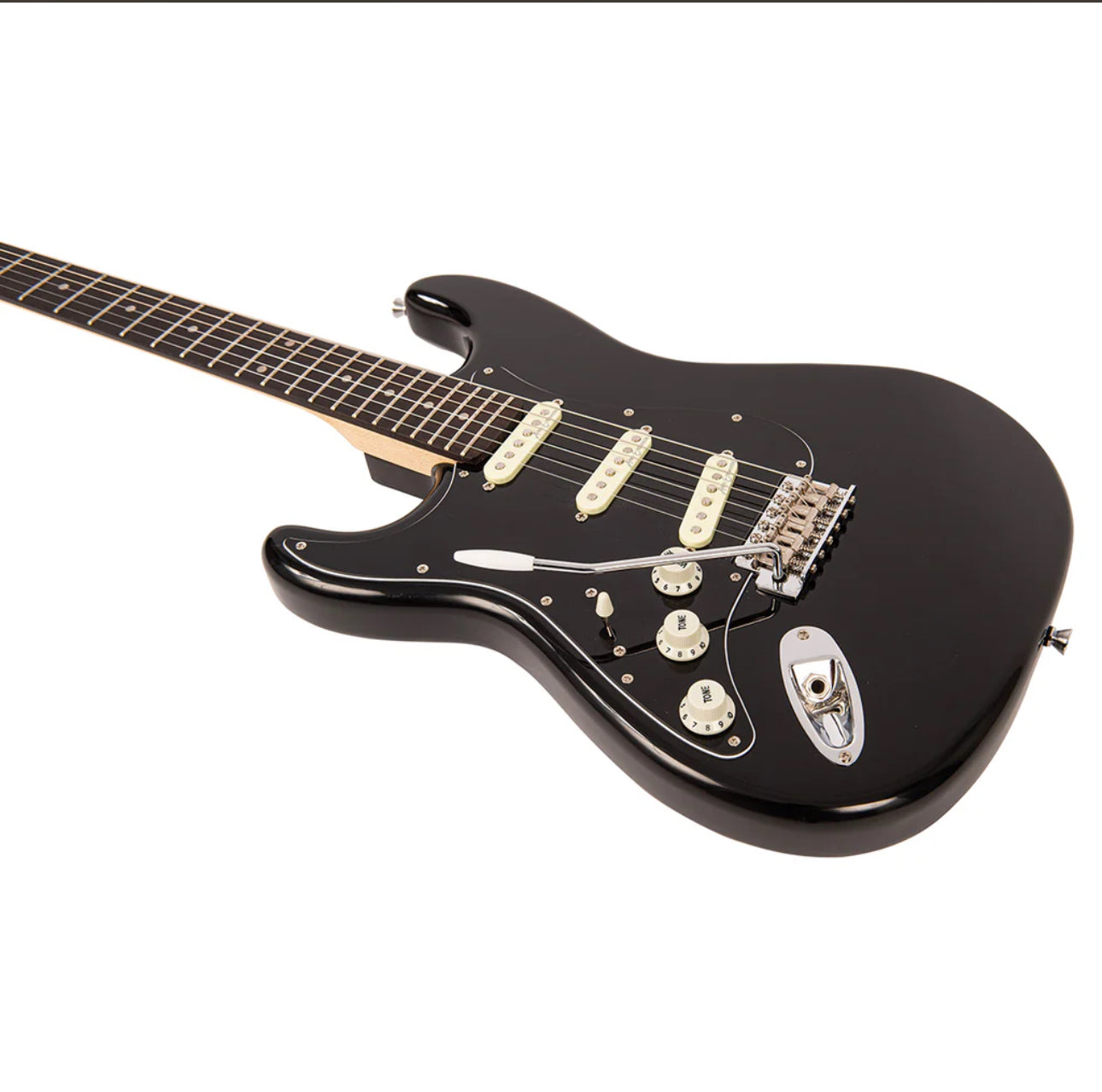 Vintage V60 Coaster Series Electric Guitar ~ Left Hand Boulevard Black