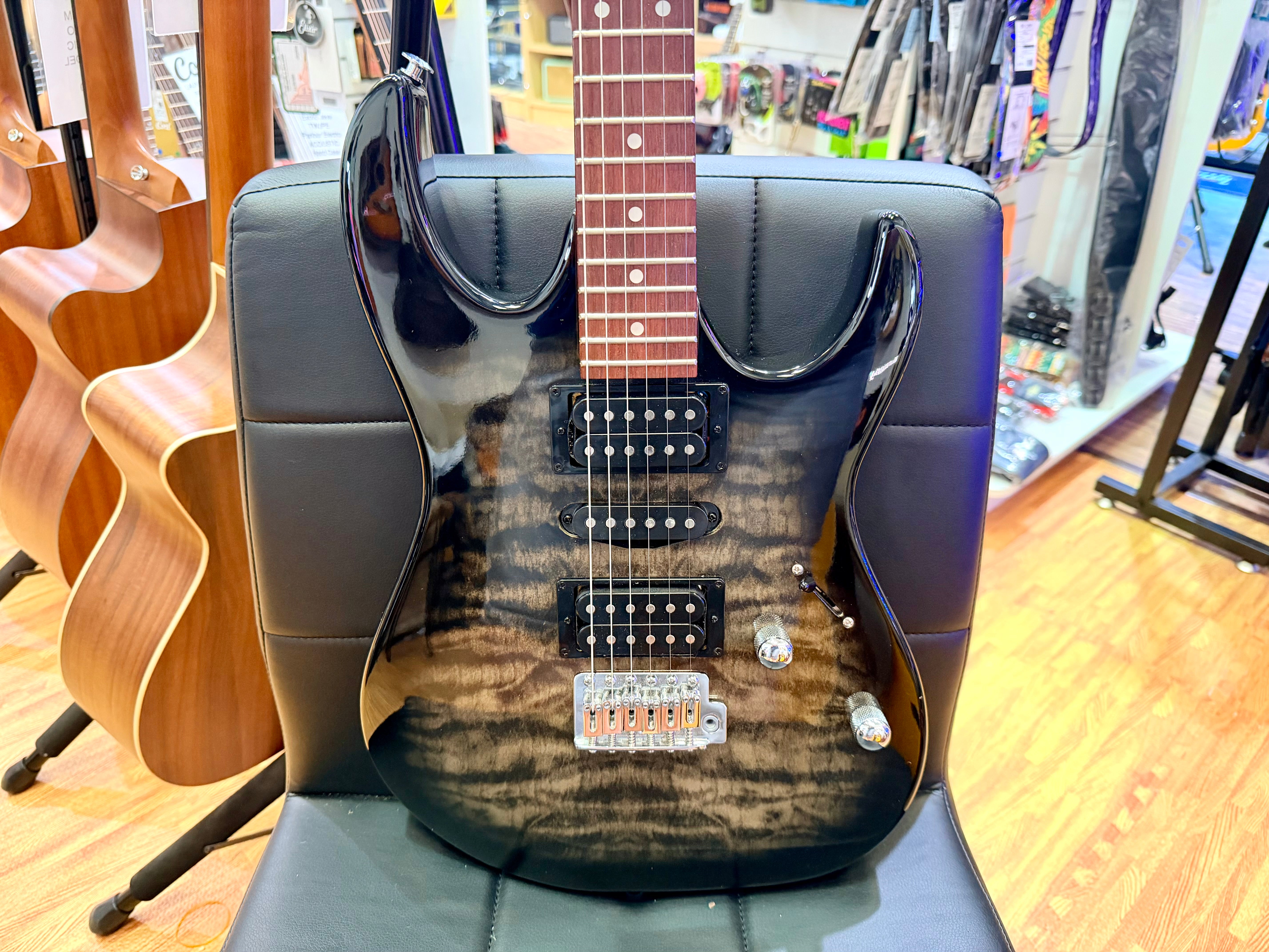 🔥 Ibanez GRX70QA-TKS Transparent Black Burst~ Electric Guitar~2021 Model 🔥